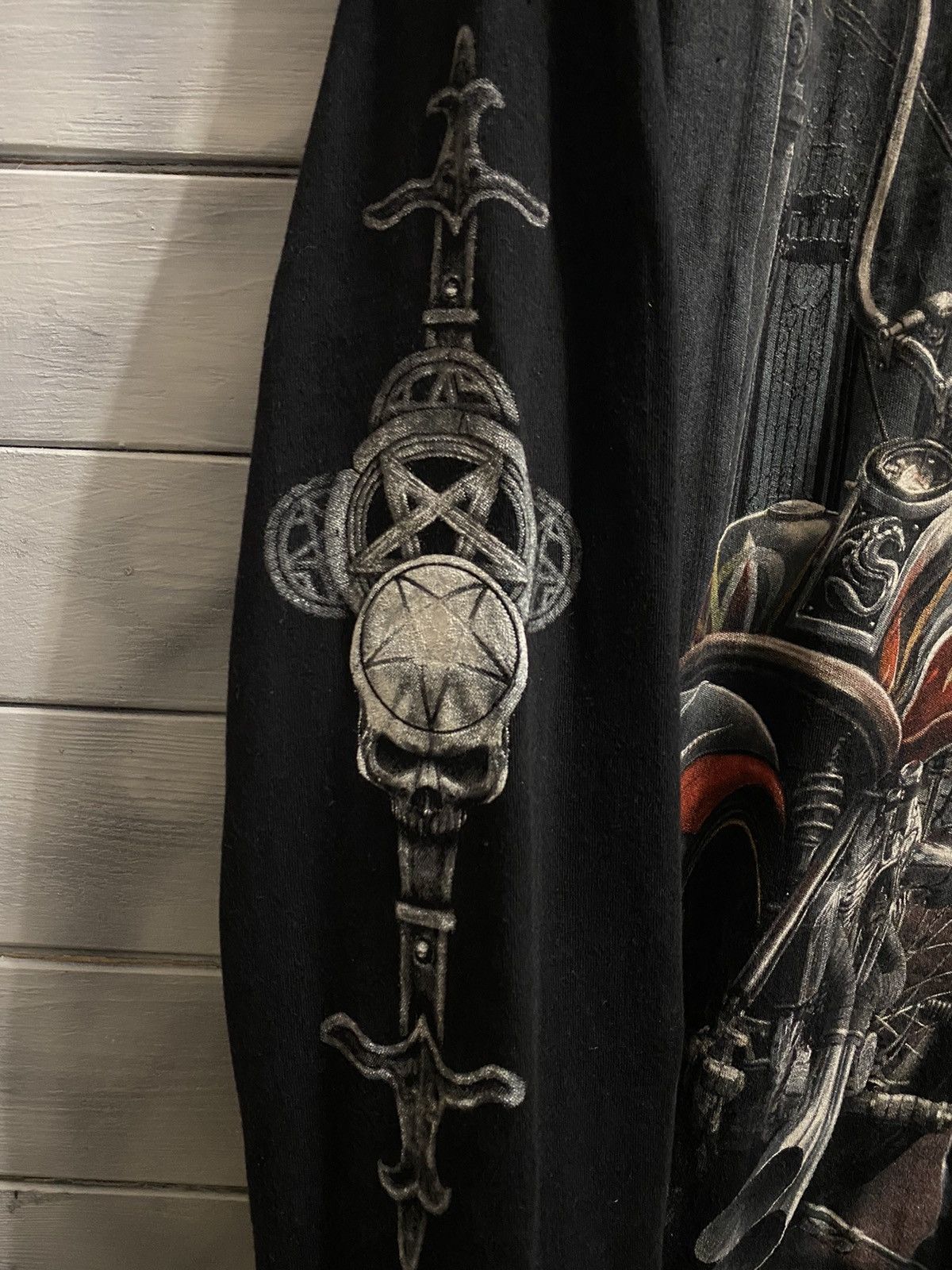Vintage Rare Vintage Long-Sleeve Spiral Skeleton Rider Skull Style Size US M / EU 48-50 / 2 - 5 Thumbnail