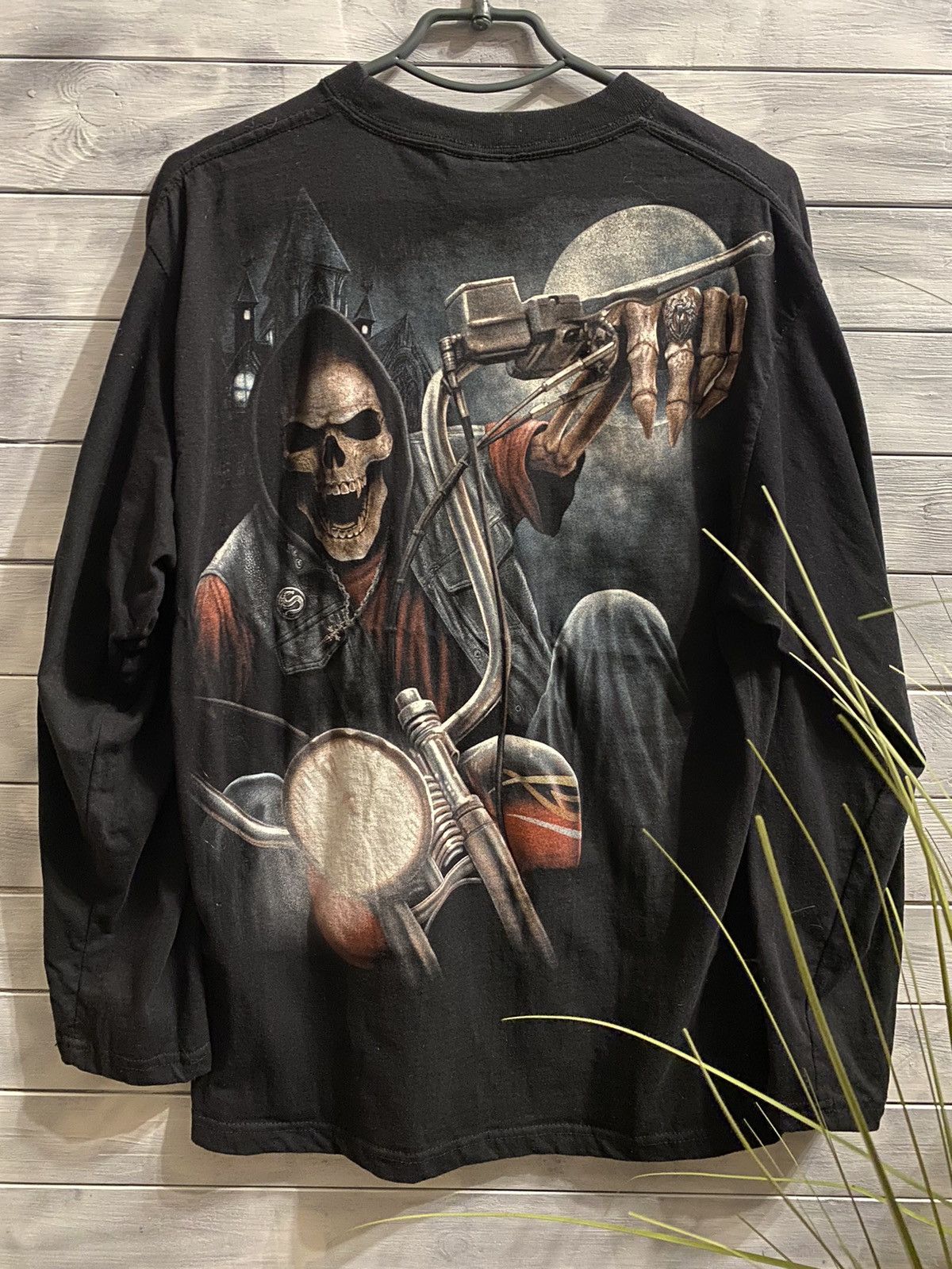 Vintage Rare Vintage Long-Sleeve Spiral Skeleton Rider Skull Style Size US M / EU 48-50 / 2 - 7 Thumbnail