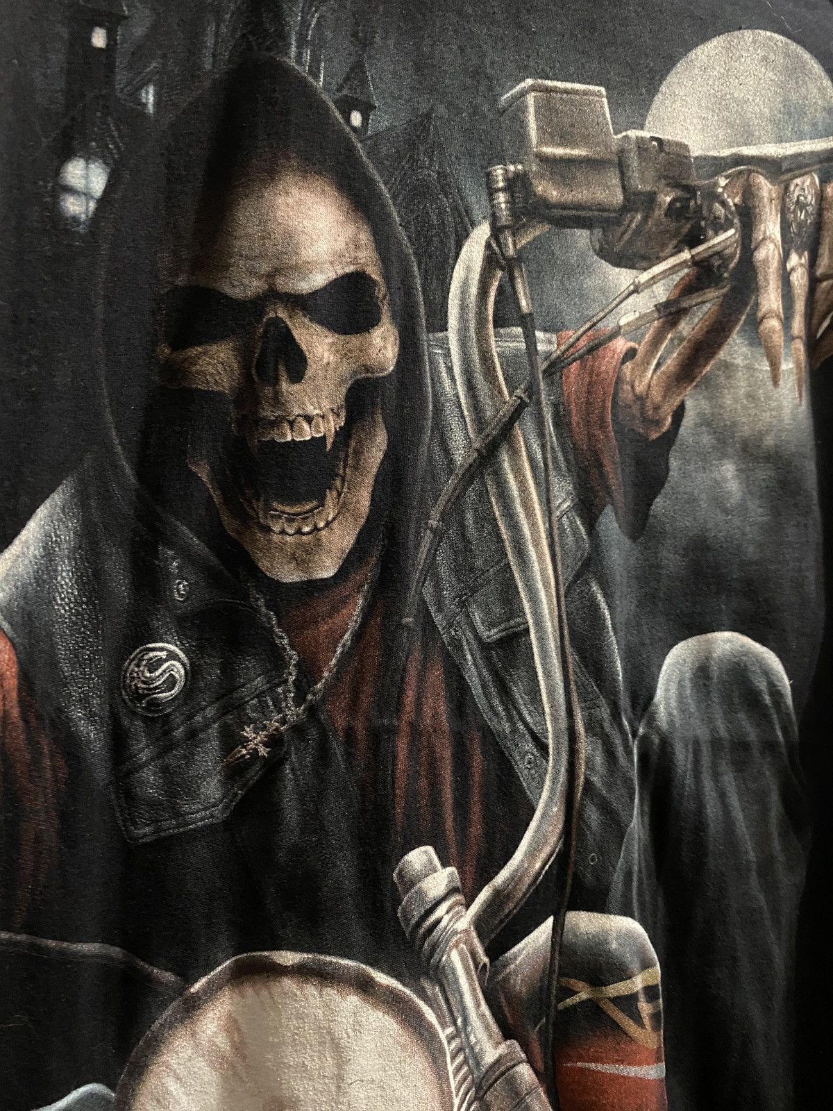 Vintage Rare Vintage Long-Sleeve Spiral Skeleton Rider Skull Style Size US M / EU 48-50 / 2 - 9 Thumbnail
