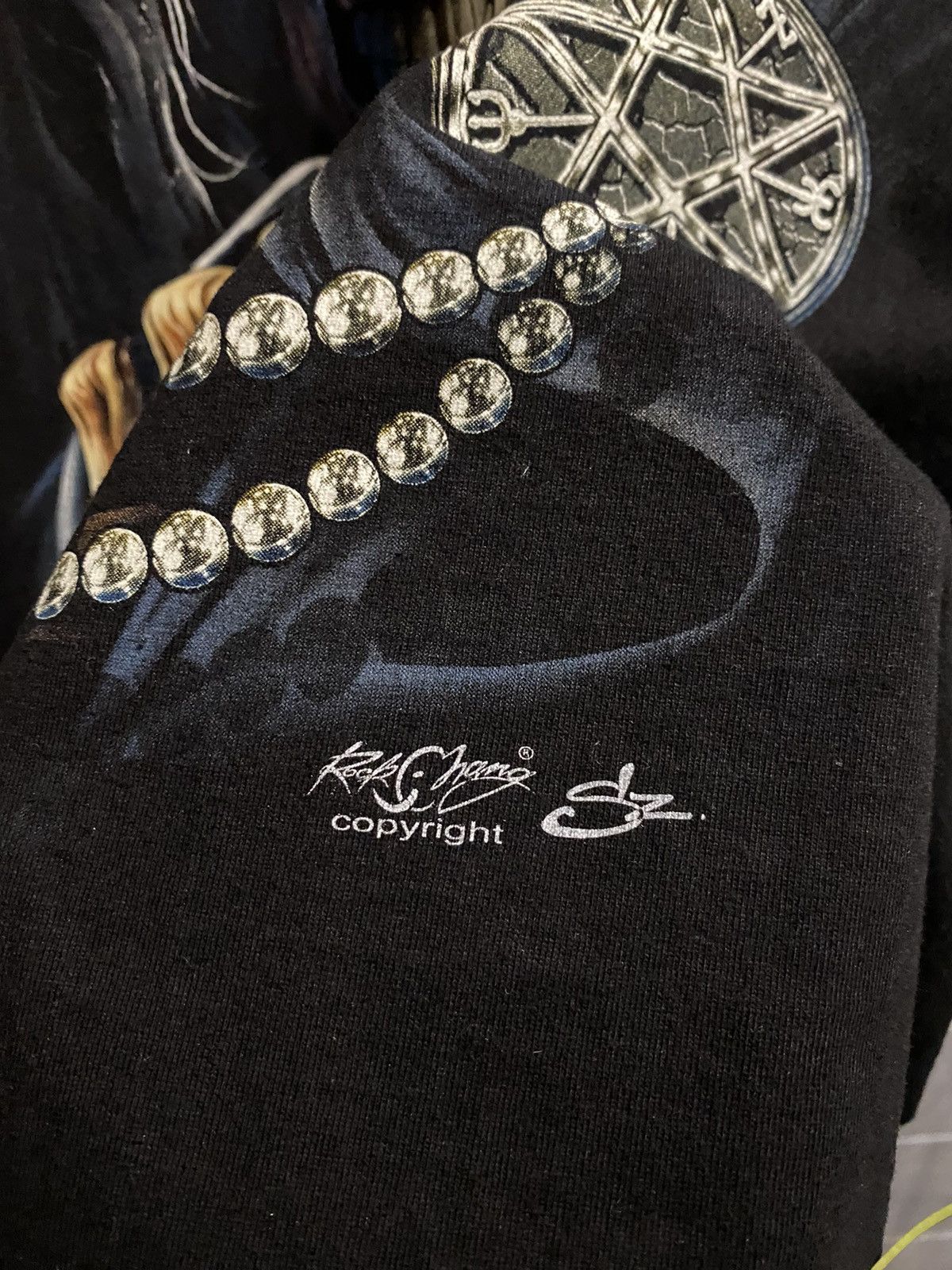 Vintage Rare Vintage T-shirt Skeleton “666” Rock Chang. Y2K. Size US L / EU 52-54 / 3 - 4 Thumbnail