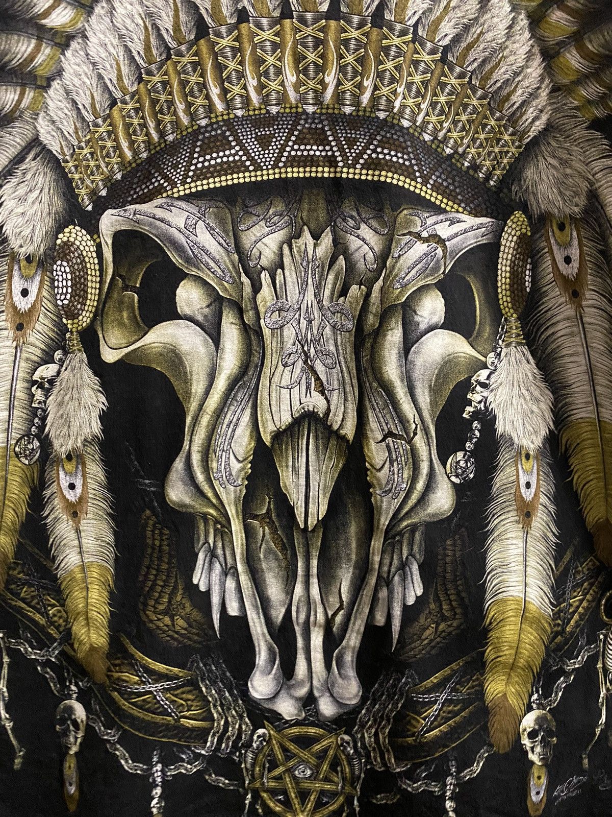 Vintage Rare Vintage T-Shirt Skeleton Rock Chang Skull Y2K style. Size US M / EU 48-50 / 2 - 3 Thumbnail