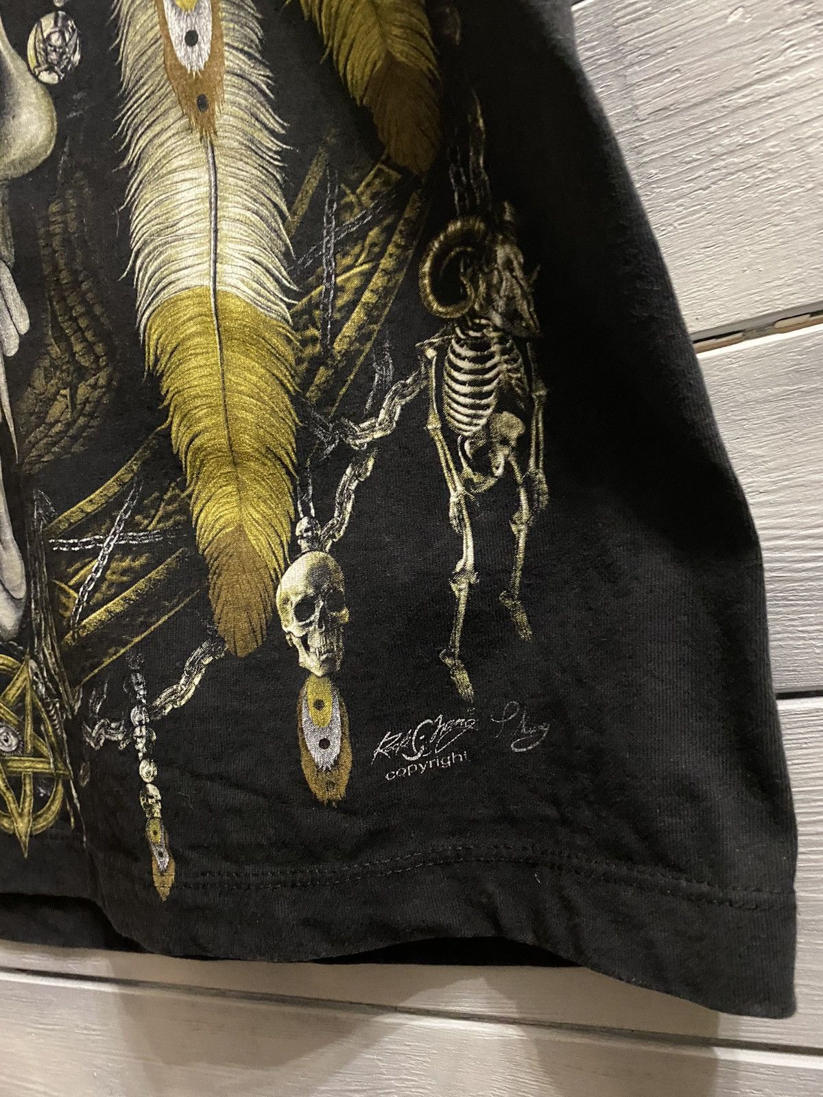 Vintage Rare Vintage T-Shirt Skeleton Rock Chang Skull Y2K style. Size US M / EU 48-50 / 2 - 5 Thumbnail