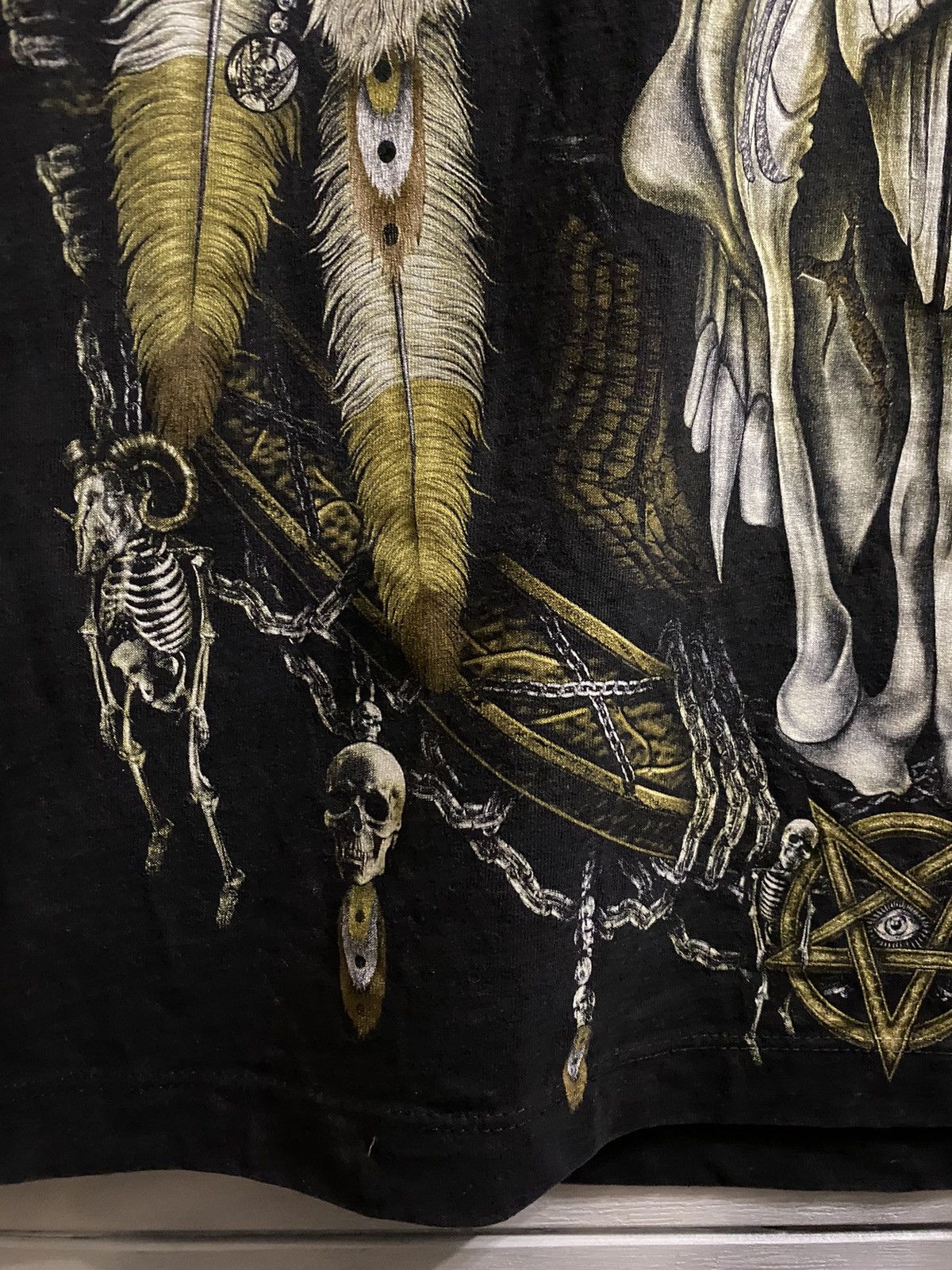Vintage Rare Vintage T-Shirt Skeleton Rock Chang Skull Y2K style. Size US M / EU 48-50 / 2 - 4 Thumbnail