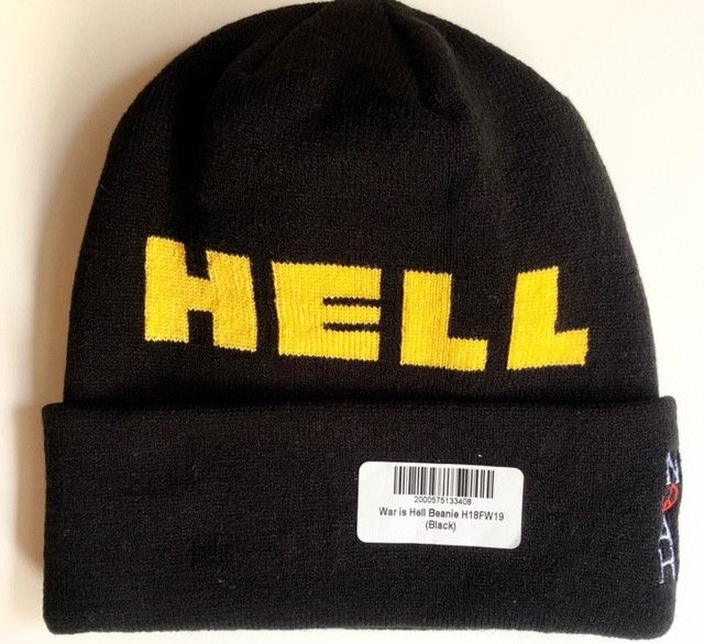 Noah Noah WAR IS HELL Beanie BLACK Size ONE SIZE - 2 Thumbnail