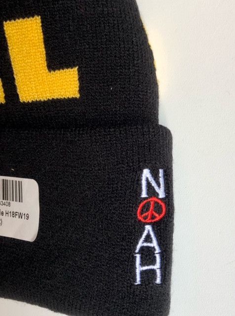 Noah Noah WAR IS HELL Beanie BLACK Size ONE SIZE - 4 Thumbnail