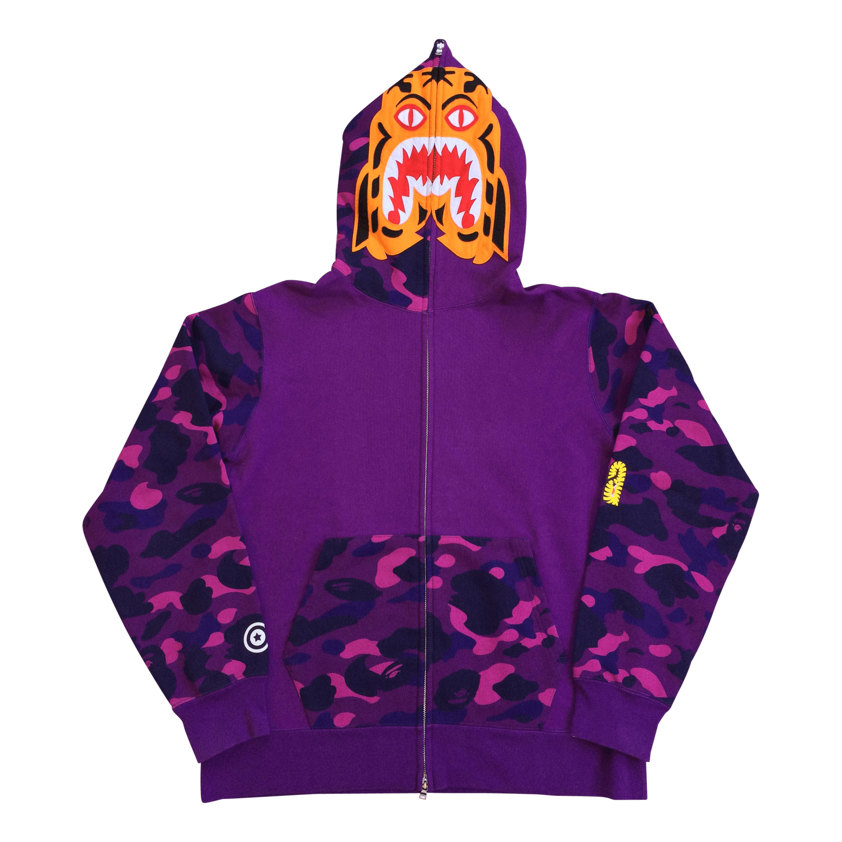 Bape OG Bathing Ape Purple Camo Tiger Hoodie XXL Grailed