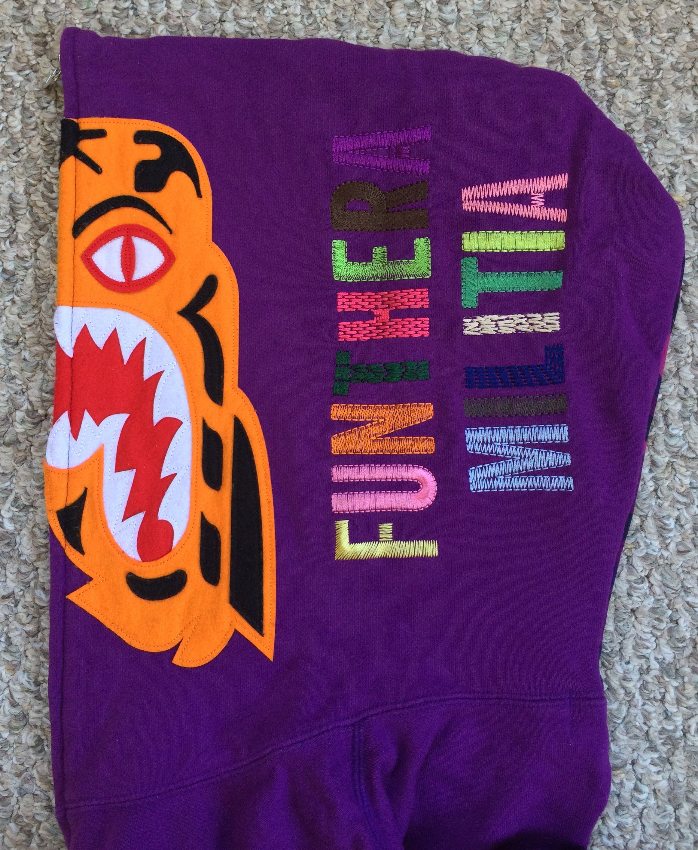 Bape Bathing Ape Purple Camo Tiger Hoodie XXL Size US XXL / EU 58 / 5 - 5 Thumbnail