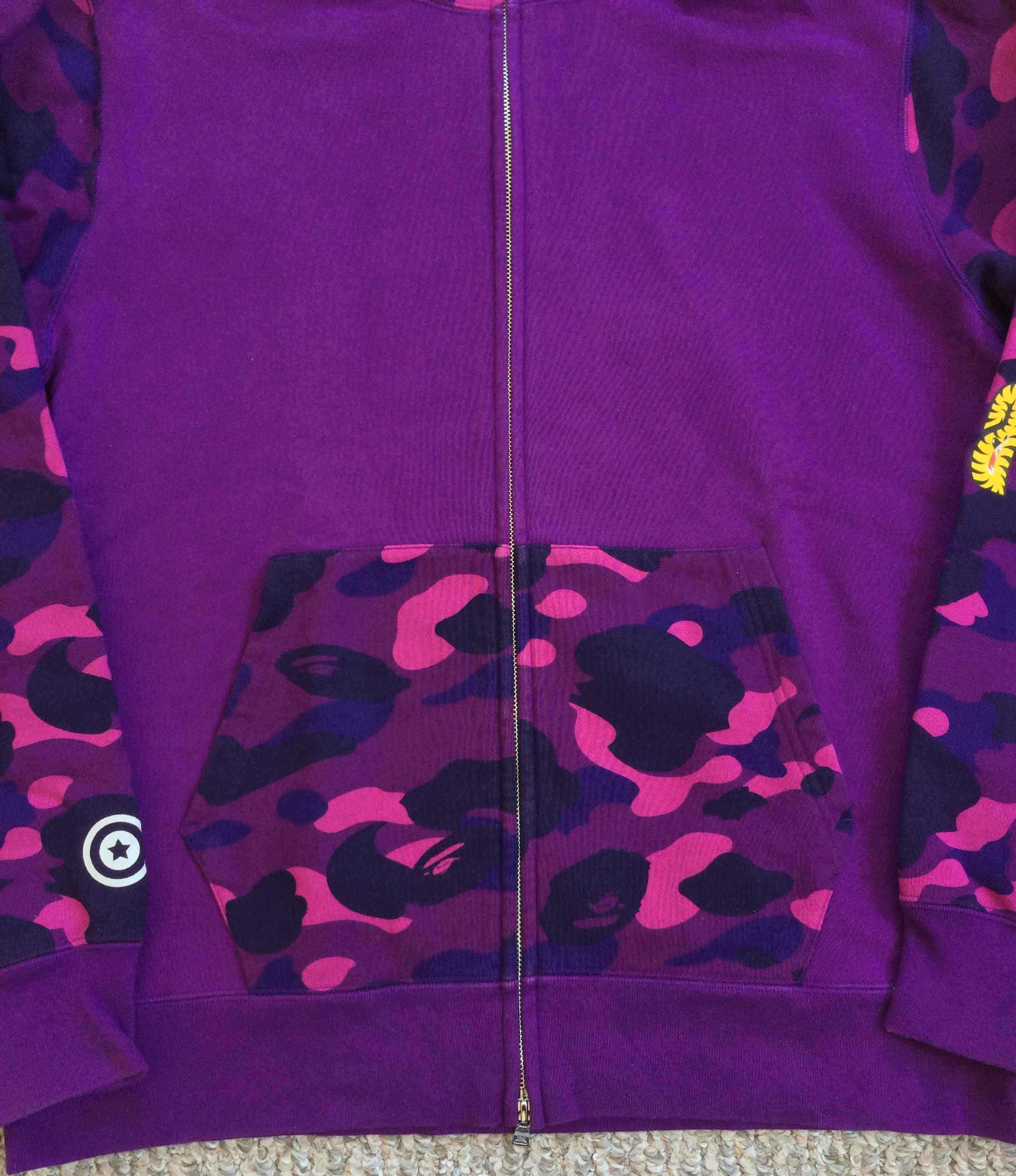 Bape Bathing Ape Purple Camo Tiger Hoodie XXL Size US XXL / EU 58 / 5 - 6 Thumbnail
