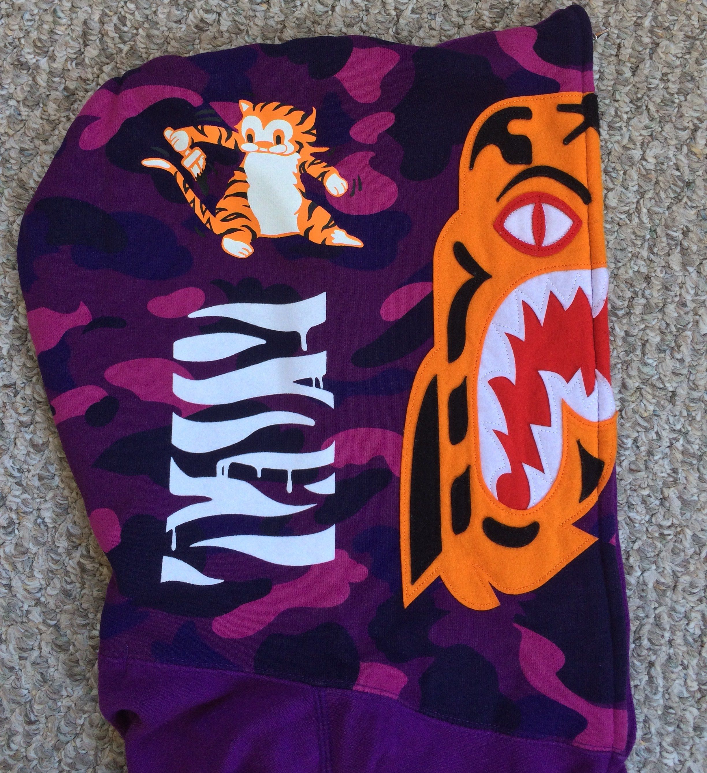 Bape Bathing Ape Purple Camo Tiger Hoodie XXL Size US XXL / EU 58 / 5 - 4 Thumbnail