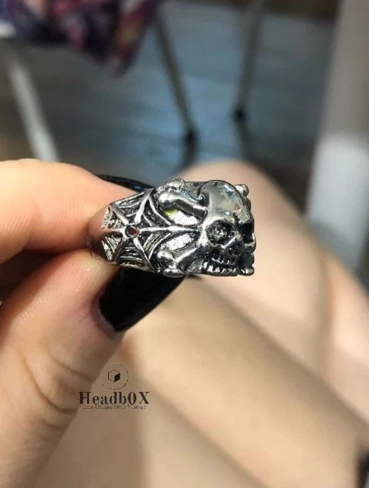 Other Gothic Steel Skull Rings Size ONE SIZE - 7 Thumbnail