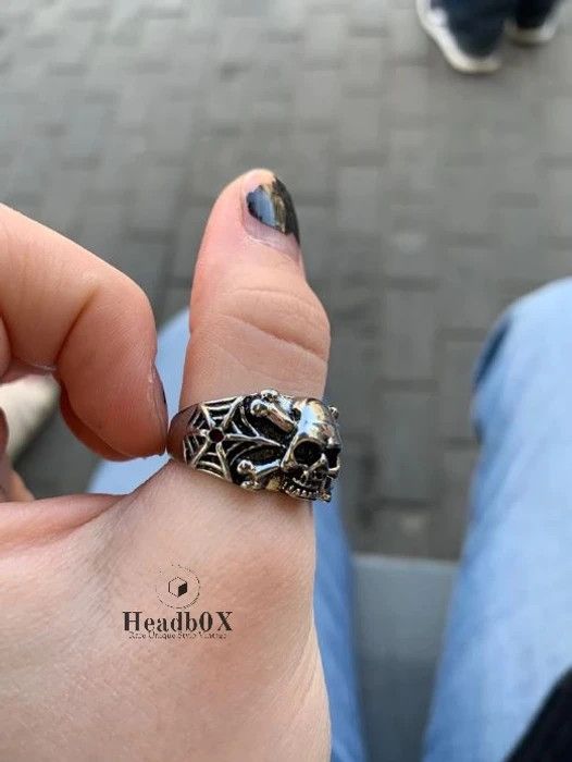 Other Gothic Steel Skull Rings Size ONE SIZE - 5 Thumbnail