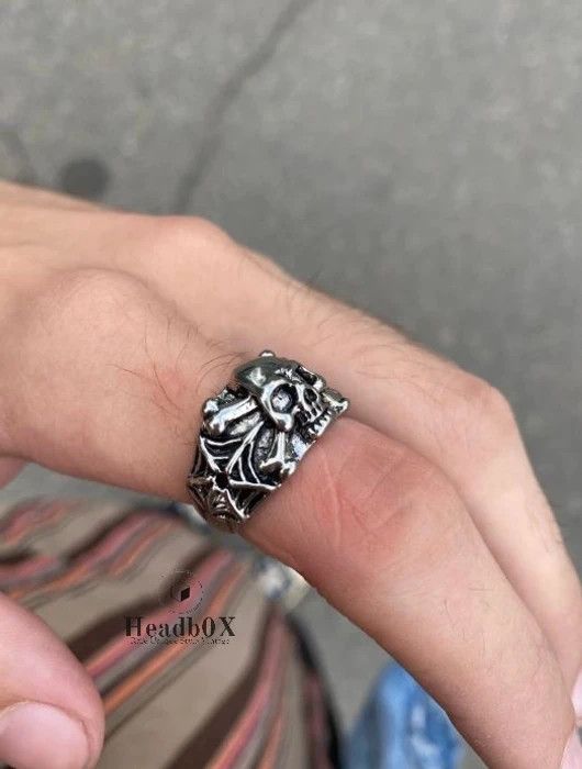 Other Gothic Steel Skull Rings Size ONE SIZE - 3 Thumbnail