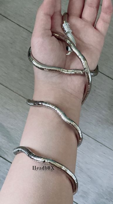 Jewelry Adjustable Silver Color Snake Necklace Size ONE SIZE - 2 Thumbnail