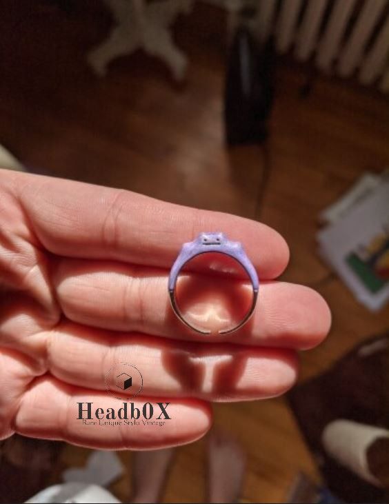 Japanese Brand Purple Cute Smiley Monster Ring Size ONE SIZE - 5 Thumbnail