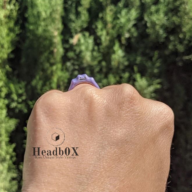 Japanese Brand Purple Cute Smiley Monster Ring Size ONE SIZE - 2 Thumbnail