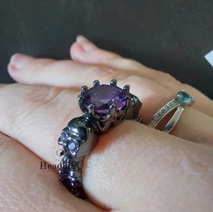 Jewelry Skull Retro Gothic Rings Size ONE SIZE - 2 Thumbnail