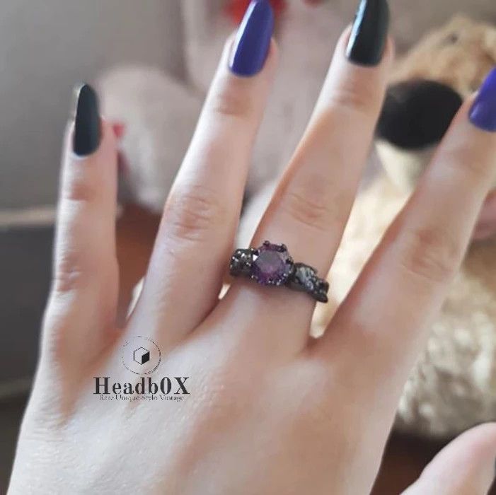 Jewelry Skull Retro Gothic Rings Size ONE SIZE - 3 Thumbnail