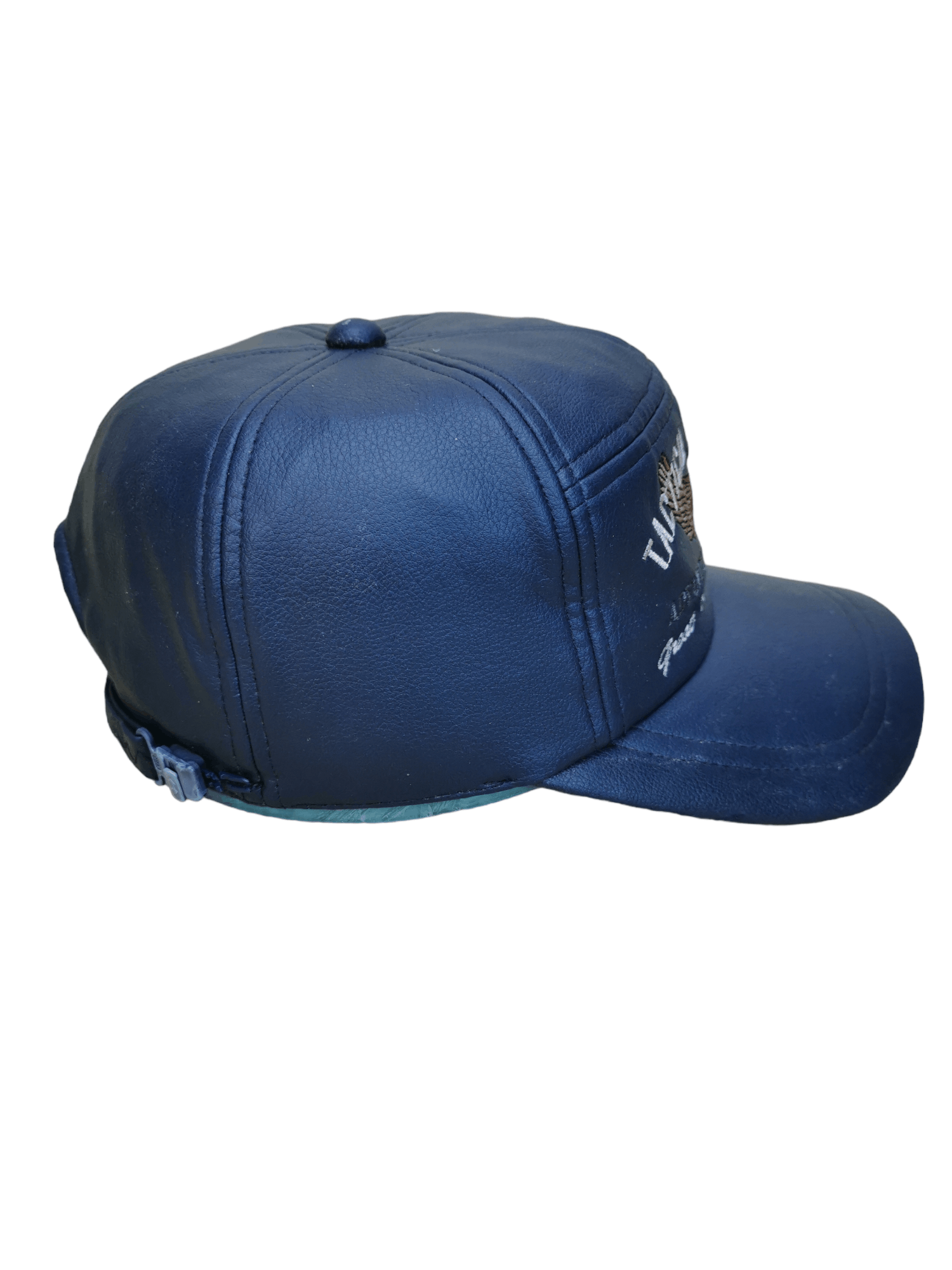 Leather EMERALD BLUE DESIGNER LEATHER HAT CAP Size ONE SIZE - 4 Thumbnail