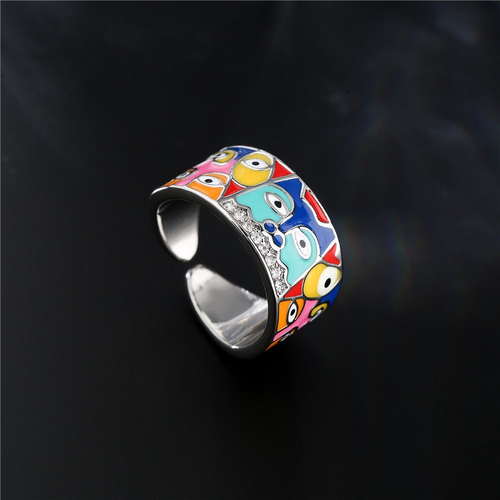 Jewelry Handmade Enamel Lovely Cat Ring Size ONE SIZE - 2 Thumbnail