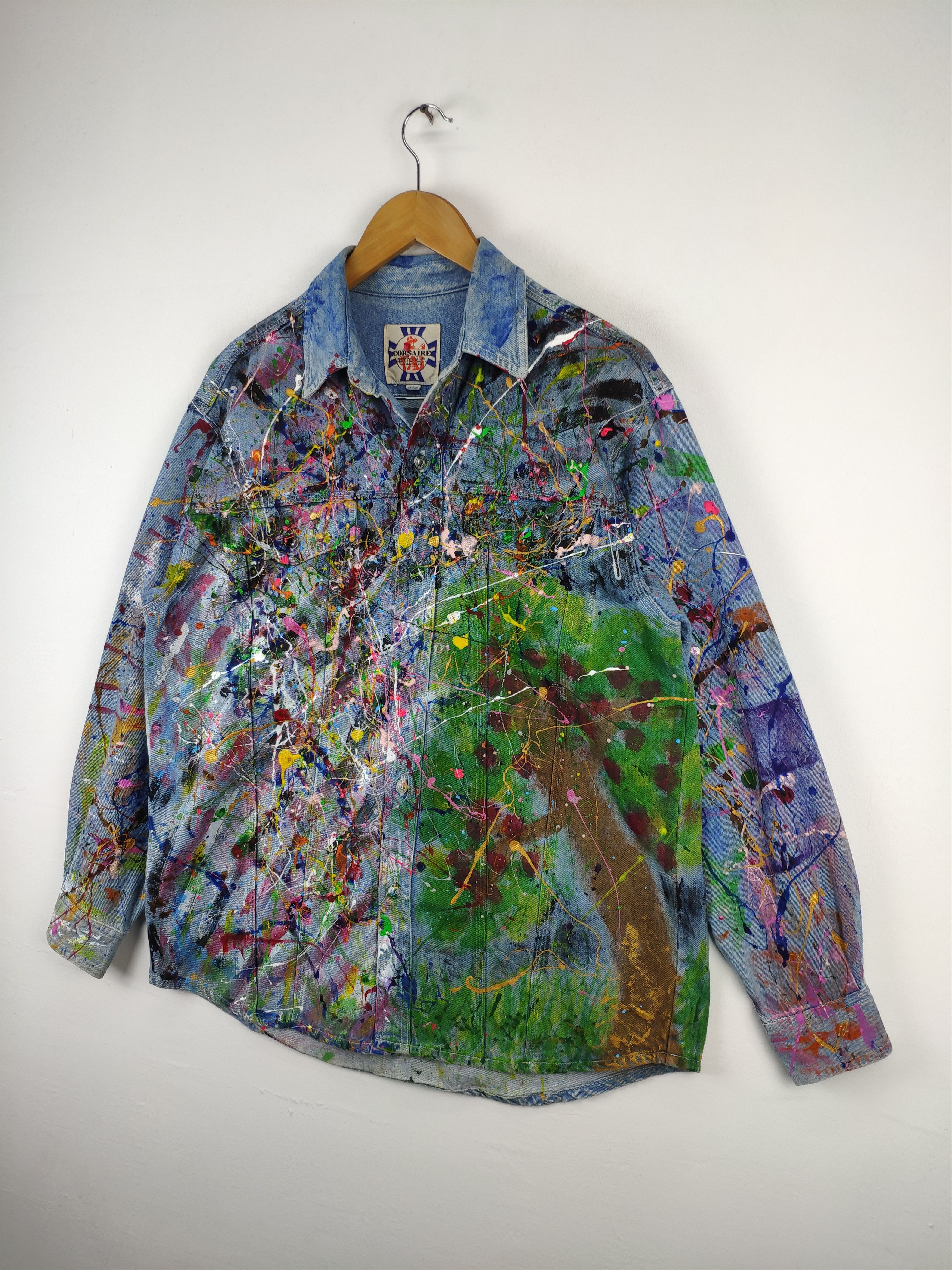 Other Vintage Denim Jacket Splatter Custom Made Kapital Style Size US M / EU 48-50 / 2 - 5 Thumbnail