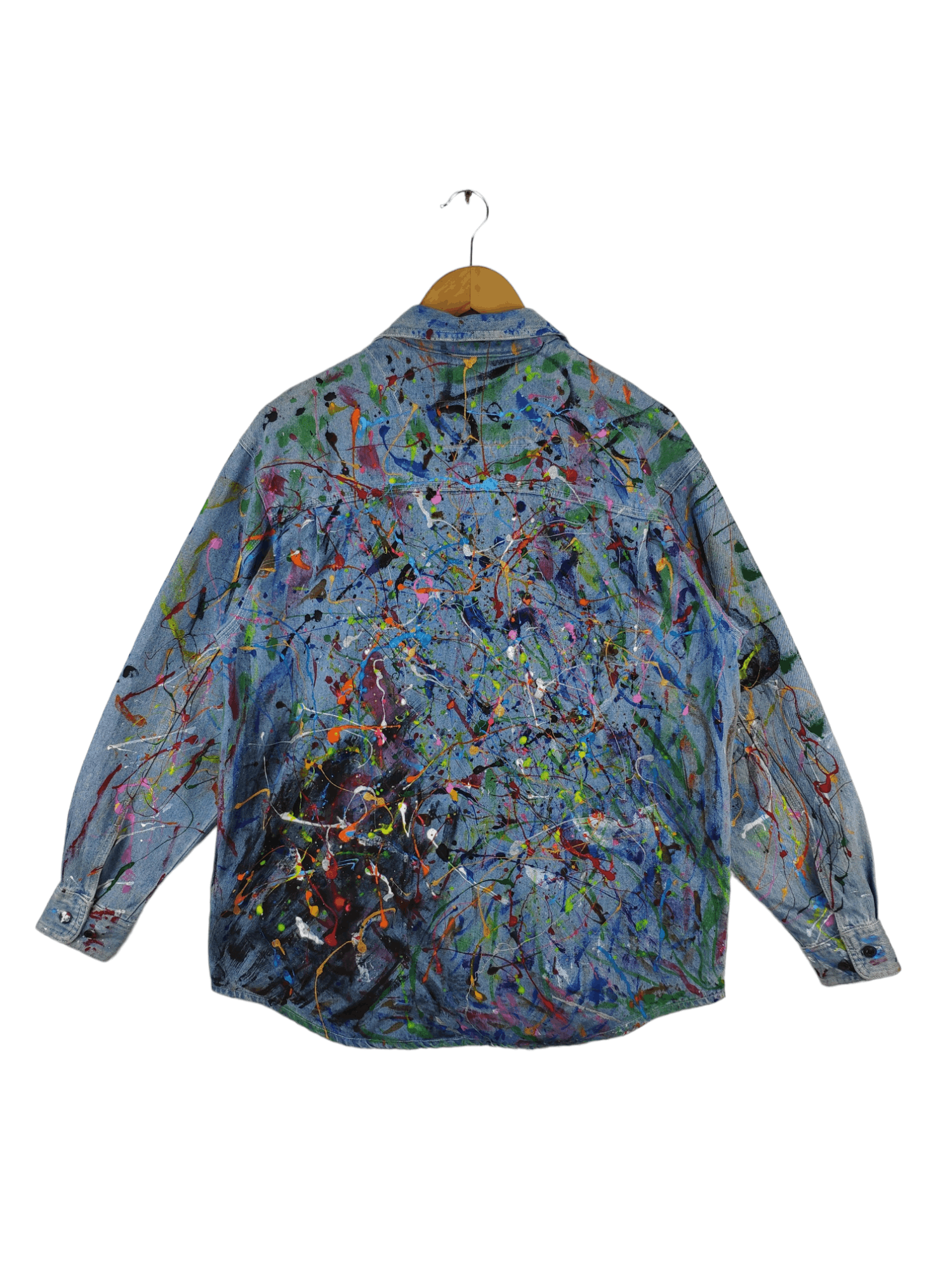 Other Vintage Denim Jacket Splatter Custom Made Kapital Style Size US M / EU 48-50 / 2 - 2 Thumbnail