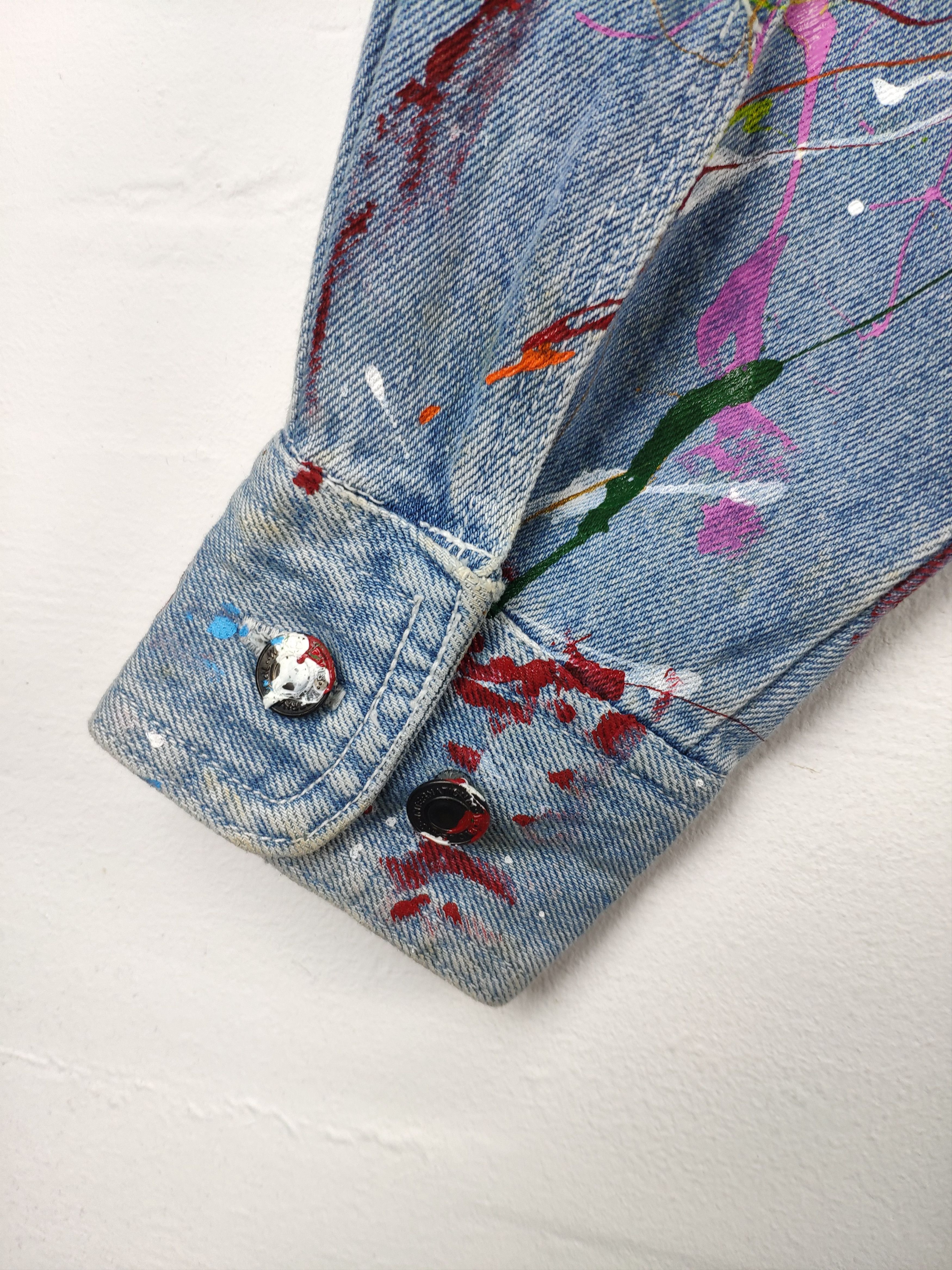 Other Vintage Denim Jacket Splatter Custom Made Kapital Style Size US M / EU 48-50 / 2 - 21 Thumbnail