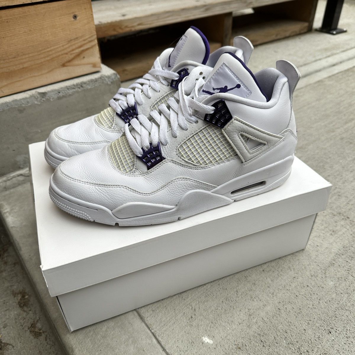 Jordan Brand × Nike RARE jordan 4 retro “metallic purple” 🍇 Size US 11 / EU 44 - 1 Thumbnail