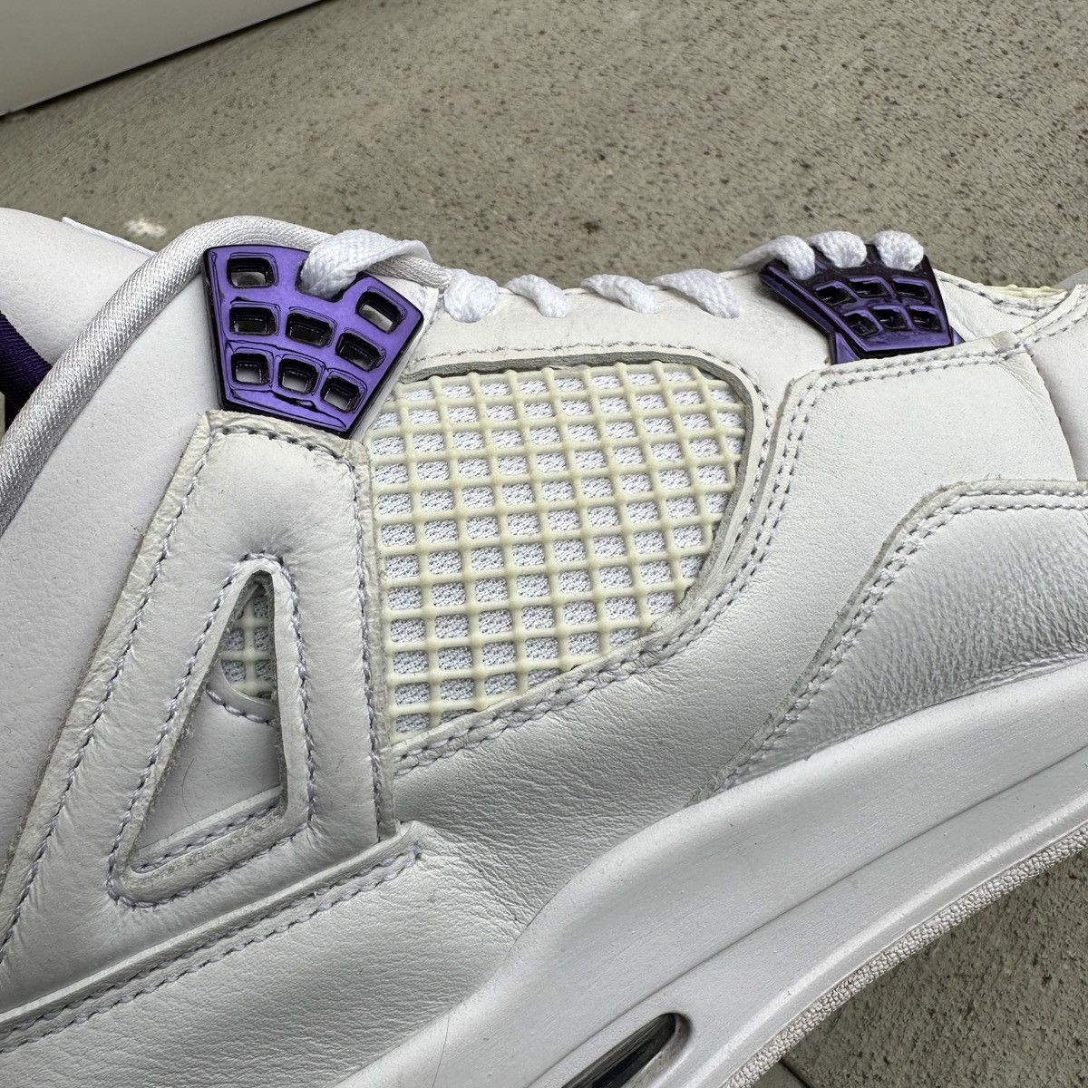 Jordan Brand × Nike RARE jordan 4 retro “metallic purple” 🍇 Size US 11 / EU 44 - 4 Thumbnail