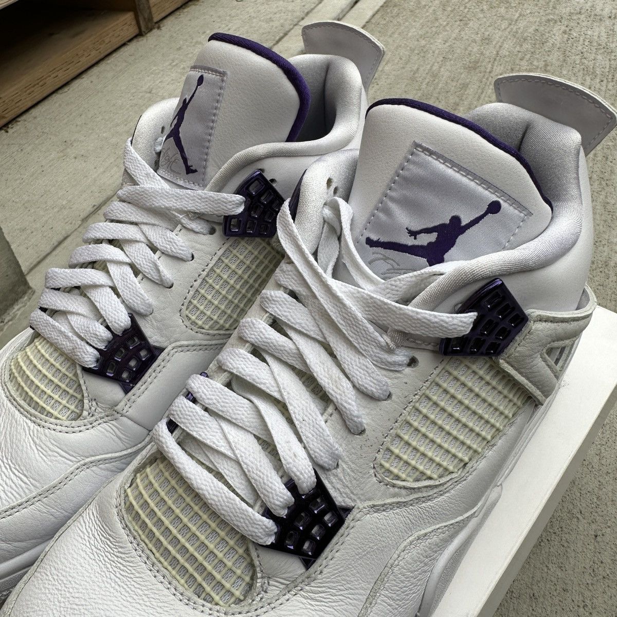 Jordan Brand × Nike RARE jordan 4 retro “metallic purple” 🍇 Size US 11 / EU 44 - 2 Thumbnail