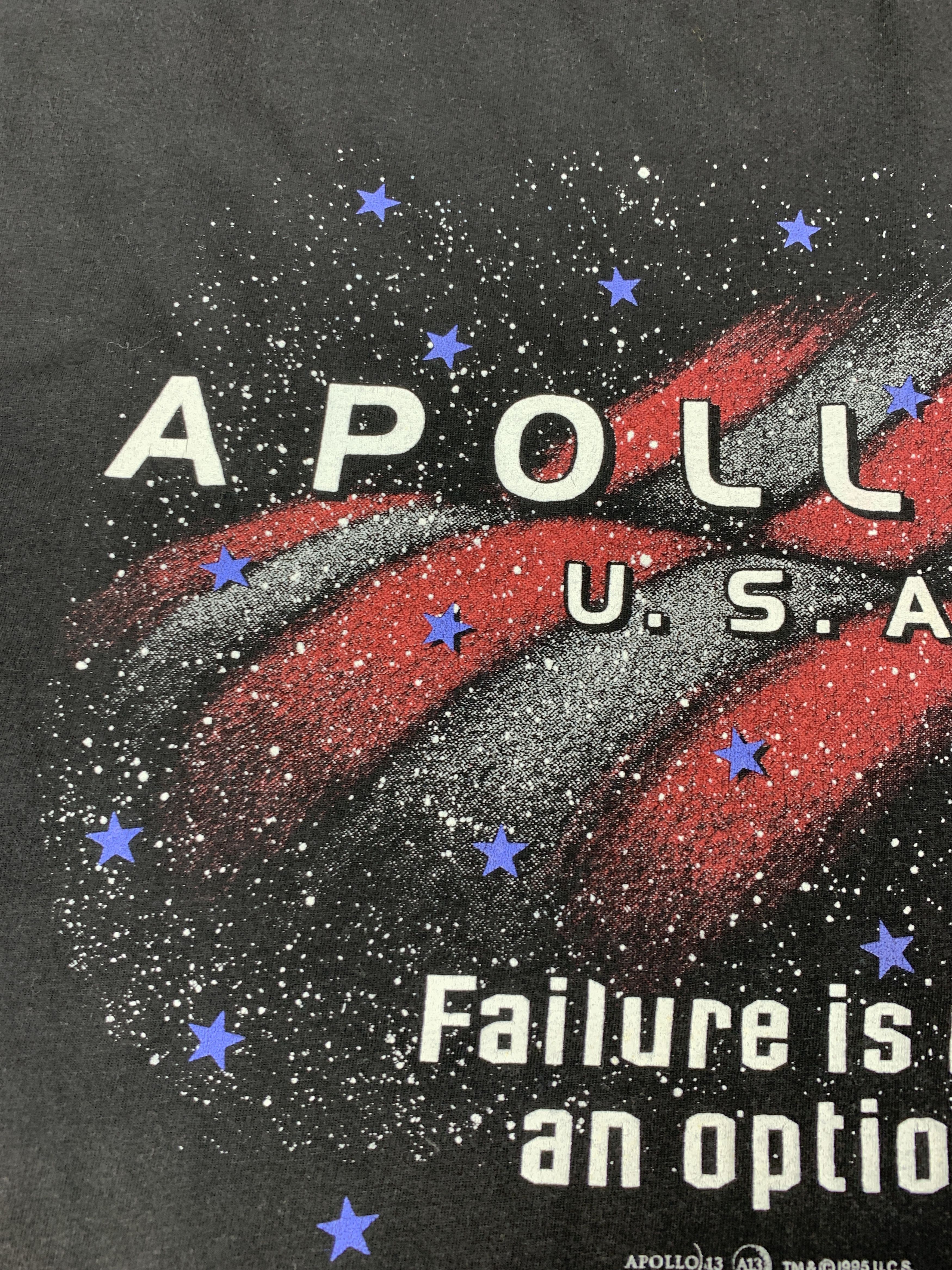 Vintage 90's Apollo 13 Tom Hanks Movie 1995 Vintage Men's T-shirt Size US XL / EU 56 / 4 - 8 Thumbnail