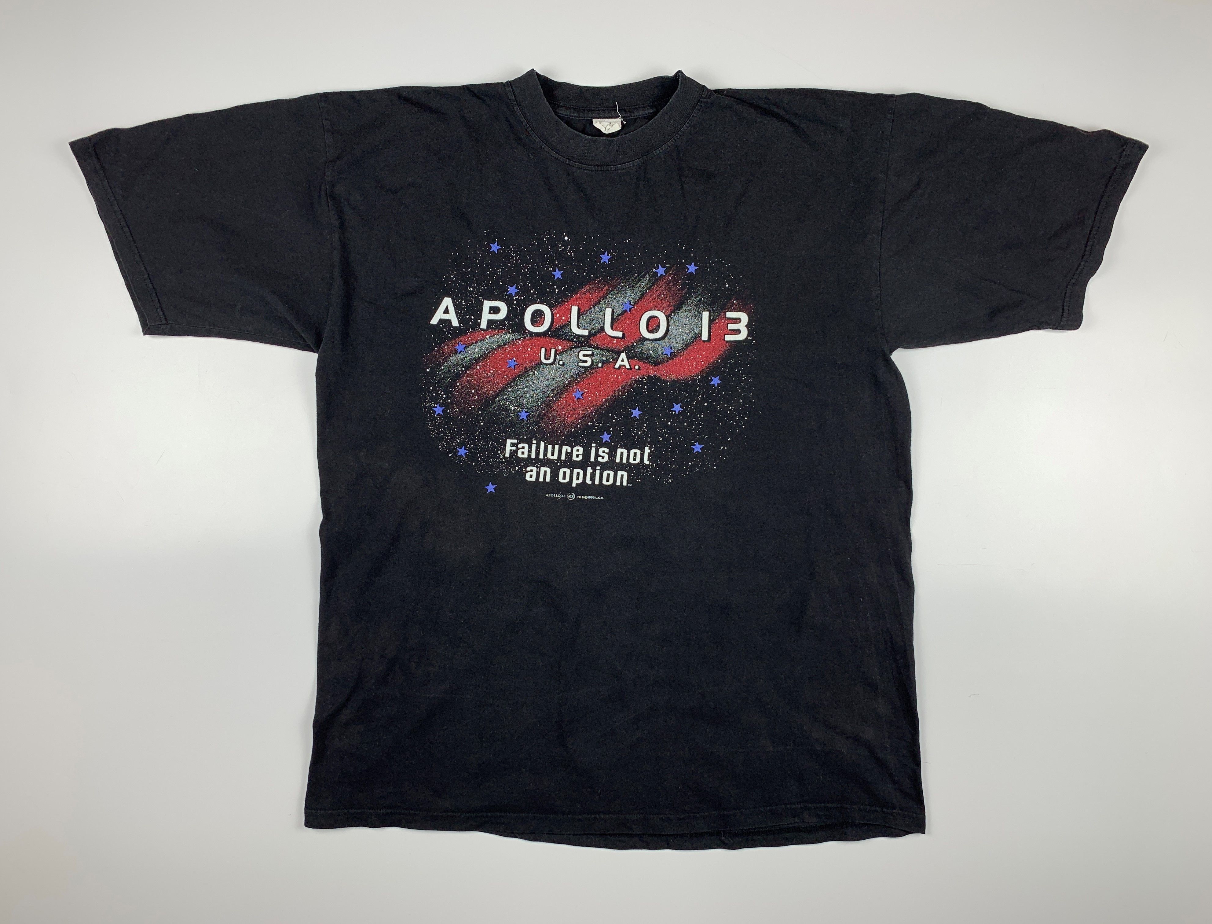 Vintage 90's Apollo 13 Tom Hanks Movie 1995 Vintage Men's T-shirt Size US XL / EU 56 / 4 - 1 Thumbnail