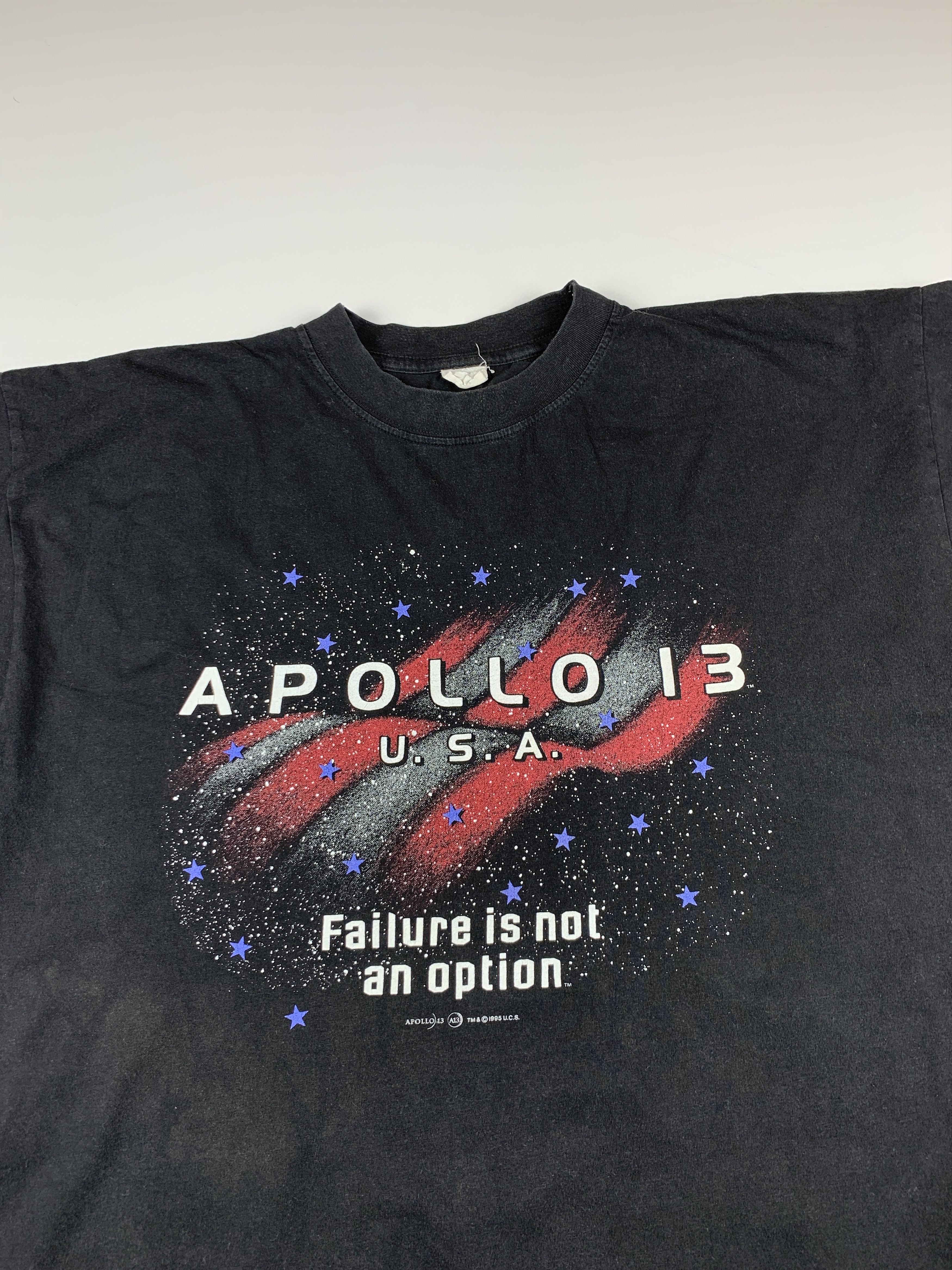 Vintage 90's Apollo 13 Tom Hanks Movie 1995 Vintage Men's T-shirt Size US XL / EU 56 / 4 - 6 Thumbnail
