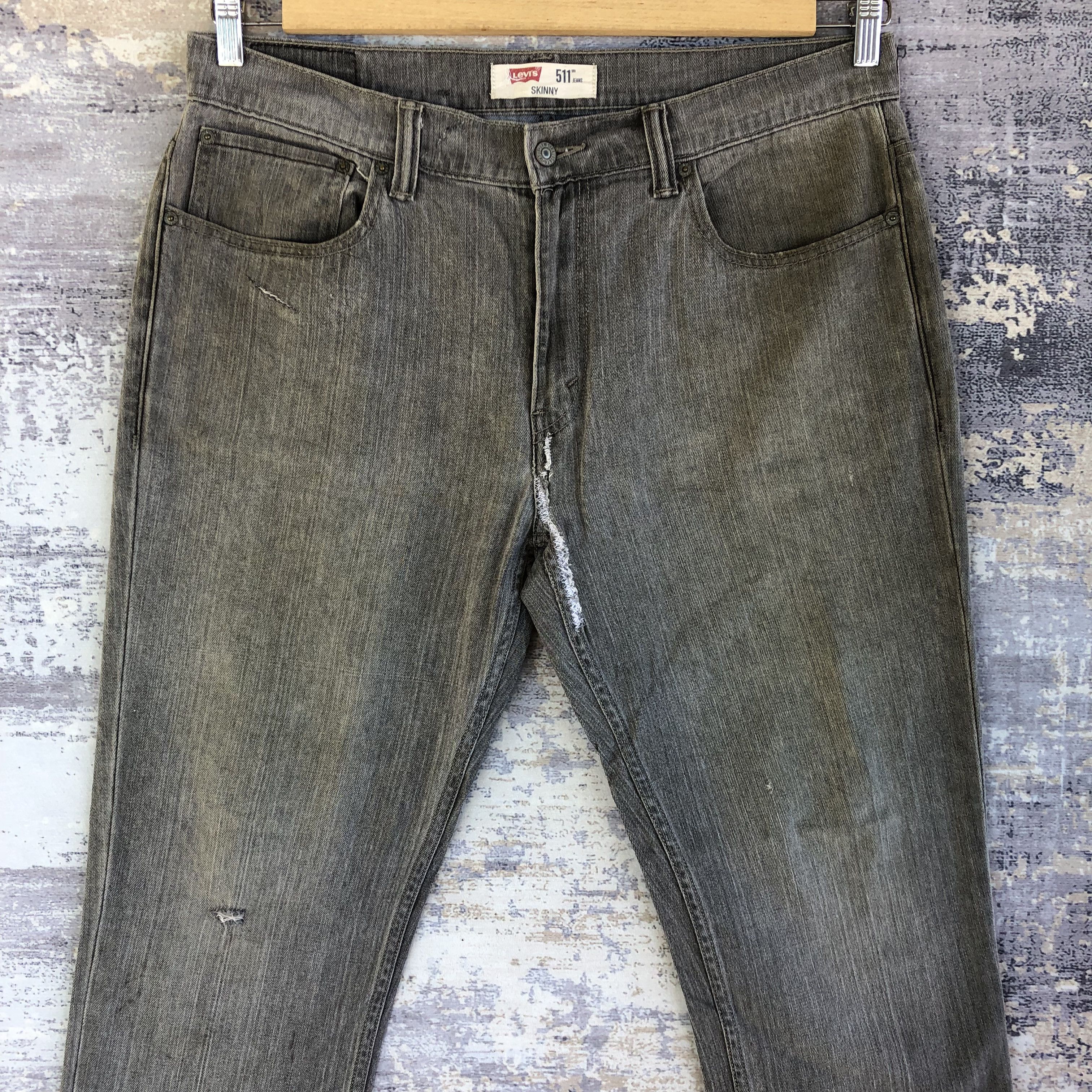 Levi's × Vintage Vintage Levis 511 Slim Jeans Levi's Faded Black Denim Pants Size US 36 / EU 52 - 3 Thumbnail