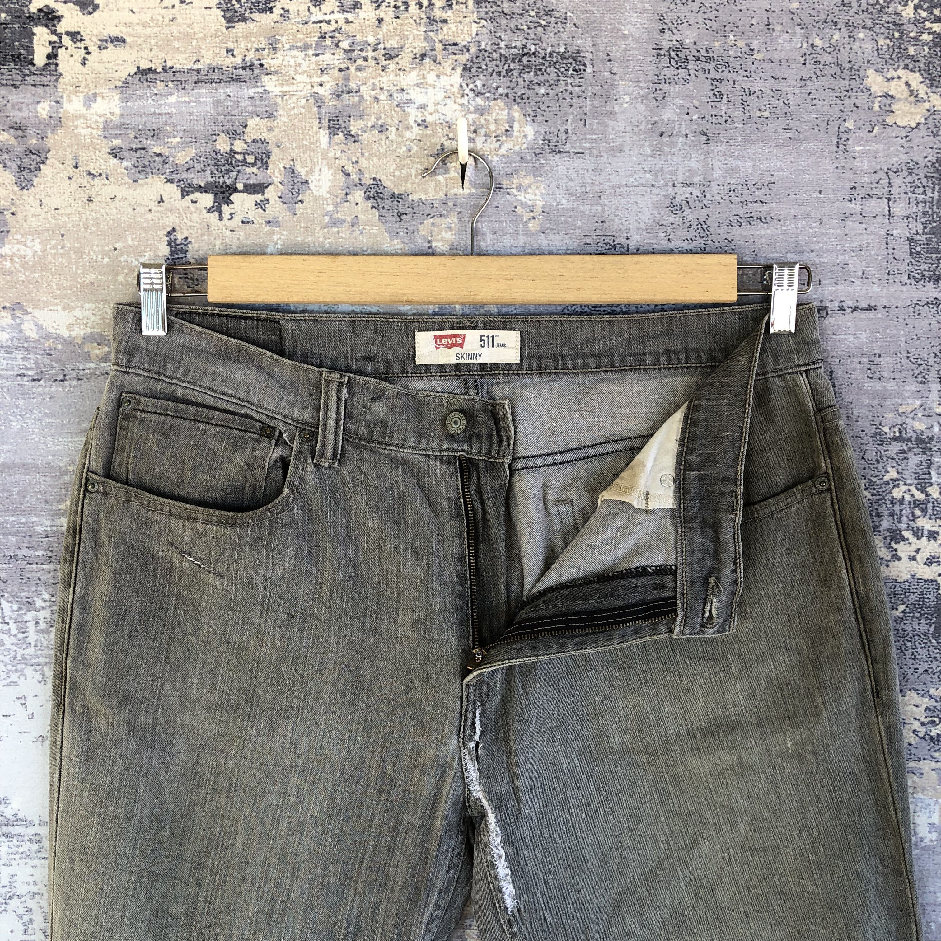 Levi's × Vintage Vintage Levis 511 Slim Jeans Levi's Faded Black Denim Pants Size US 36 / EU 52 - 6 Thumbnail