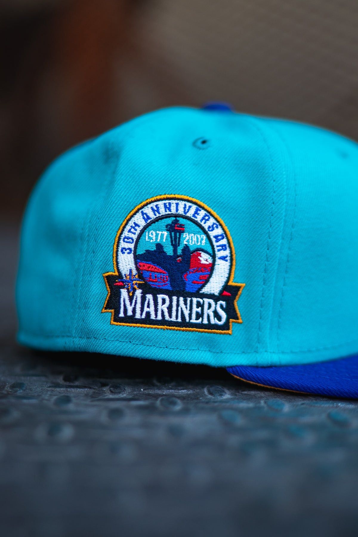 MLB × New Era Blue Orange Seattle Mariners 7 1/8 30th Sneaker Town Miami Size ONE SIZE - 9 Thumbnail