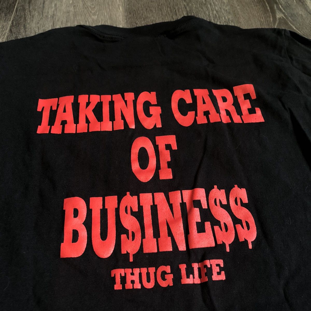 Rap Tees Vintage 90s Thug Life Taking Care of Business Tupac Rap Tee Size US S / EU 44-46 / 1 - 4 Thumbnail