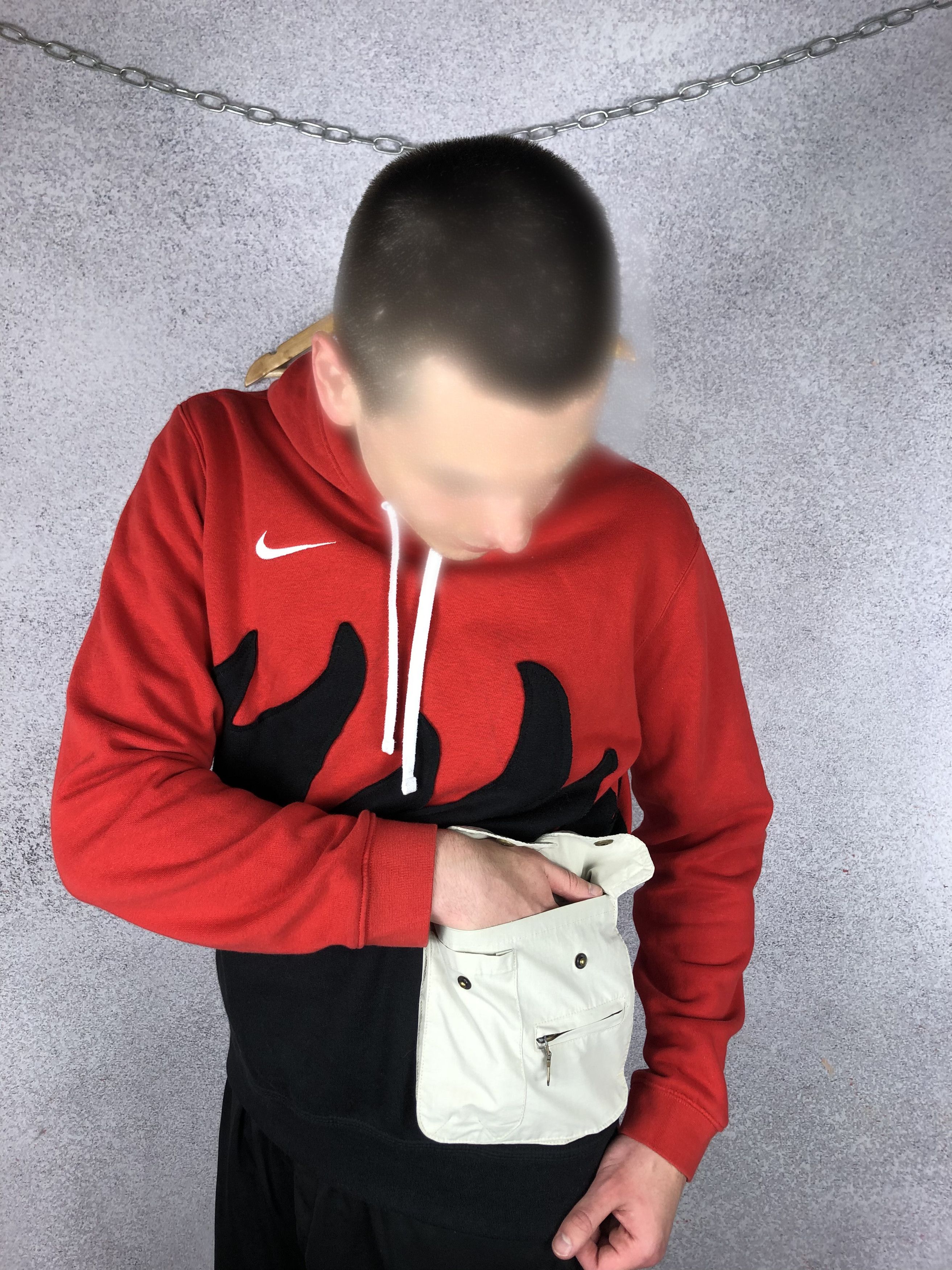 Nike Vintage Nike Flame 1of1 Techwear Custom Hoodie Size US M / EU 48-50 / 2 - 2 Thumbnail