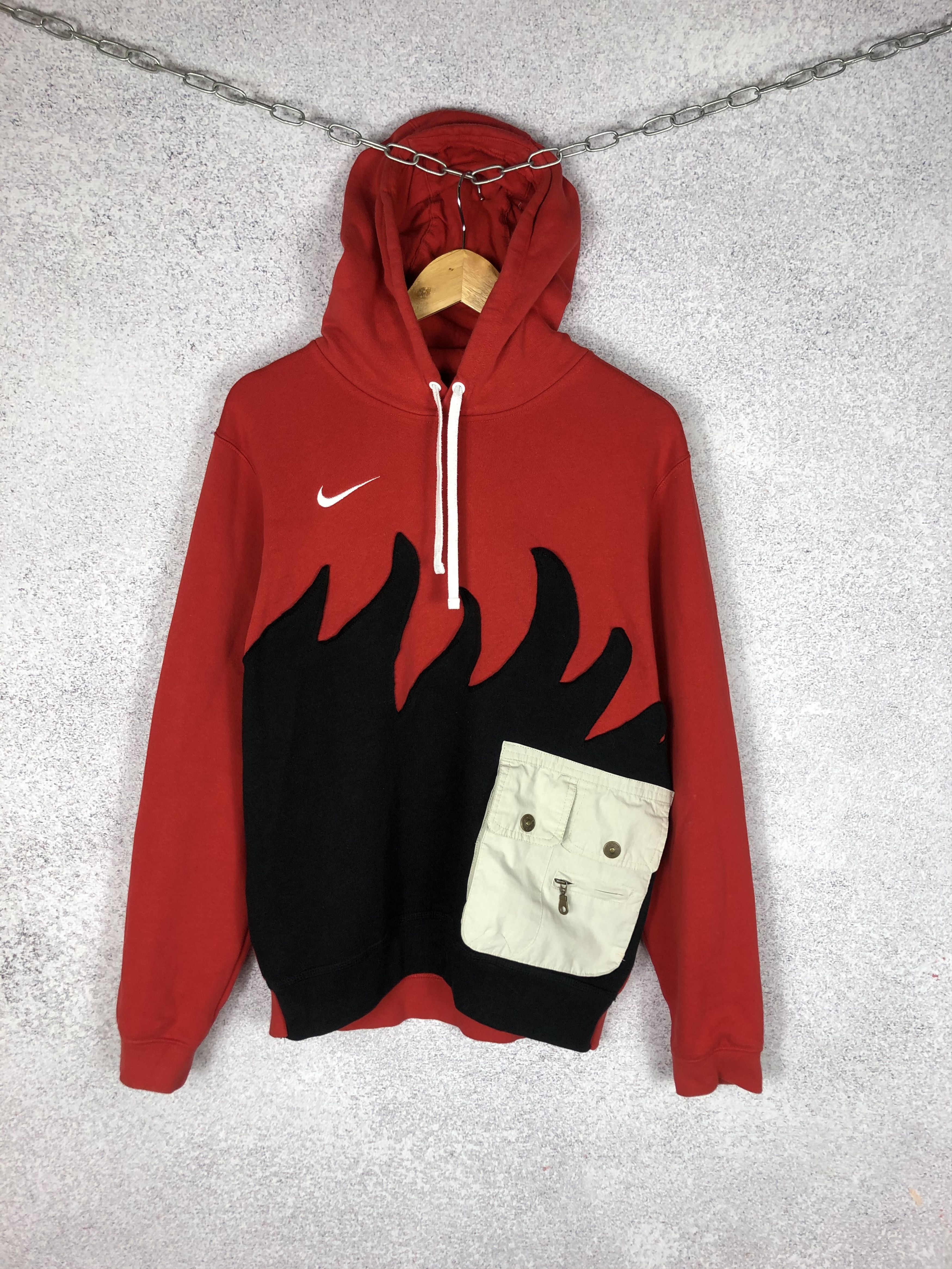 Nike Vintage Nike Flame 1of1 Techwear Custom Hoodie Size US M / EU 48-50 / 2 - 1 Thumbnail