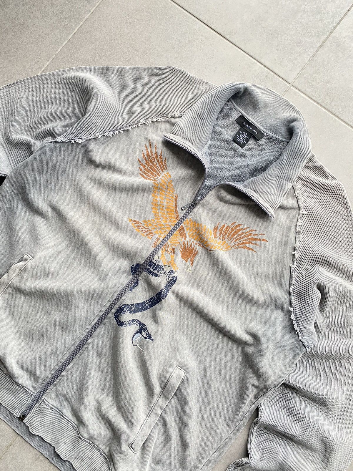 Calvin Klein × Vintage Vintage Y2K Calvin Klein Full Zip Faded Size US XL / EU 56 / 4 - 7 Thumbnail