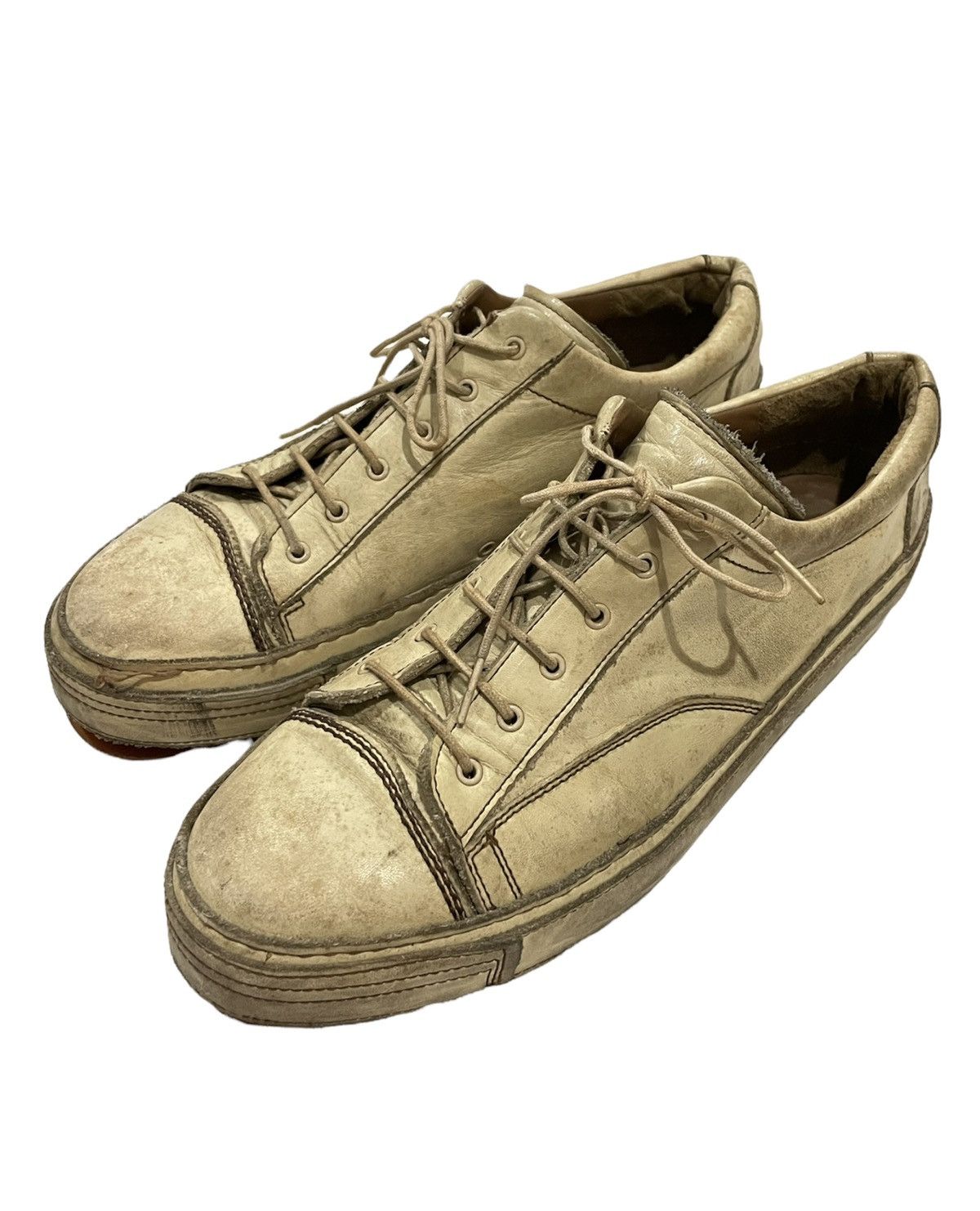Japanese Brand × Maison MIHARA YASUHIRO Maison Mihara Yasuhiro Distressed Leather Shoes Size US 10 / EU 43 - 1 Thumbnail