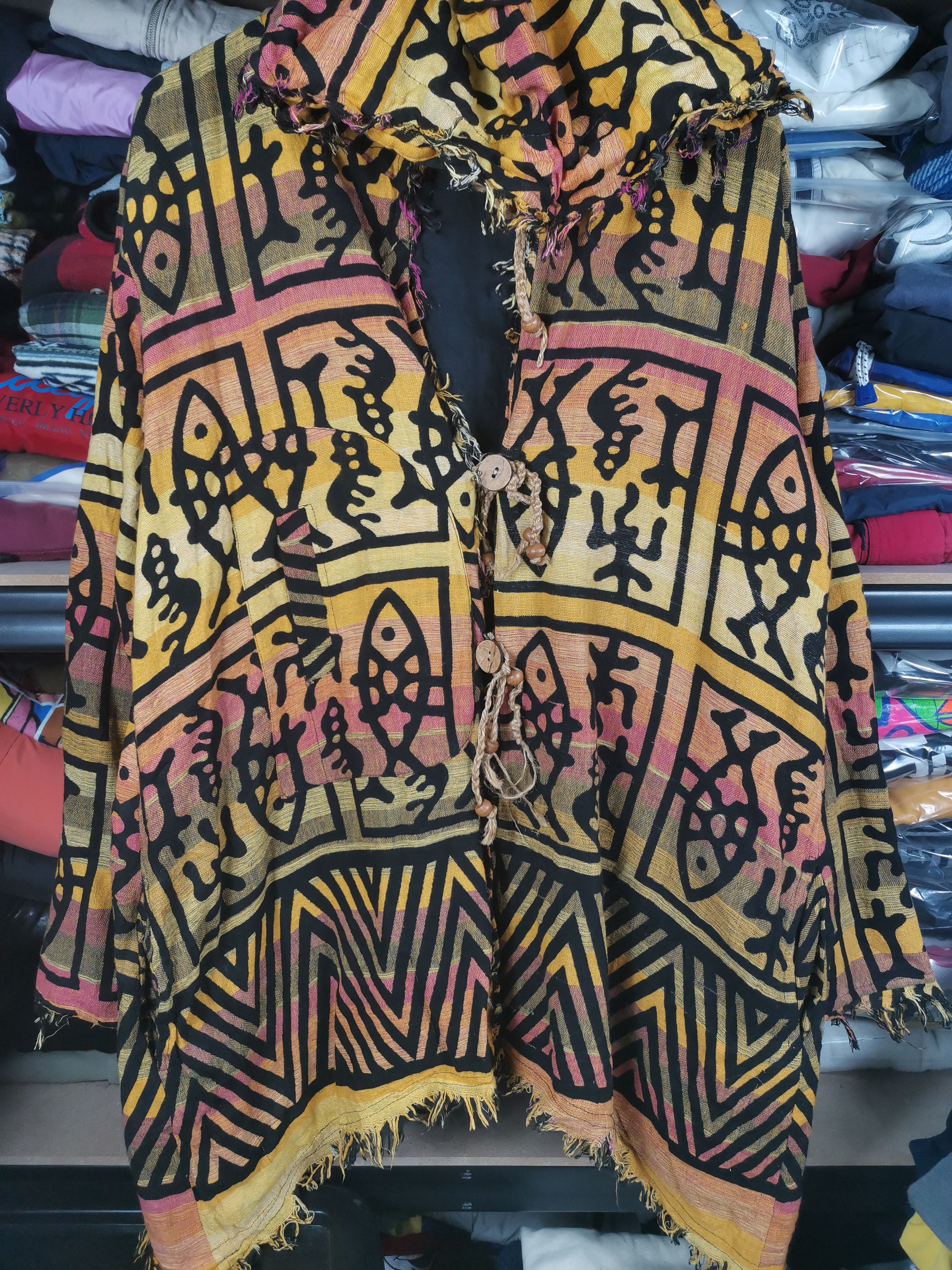 Vintage Navajo Poncho Jacket By Elaodeo