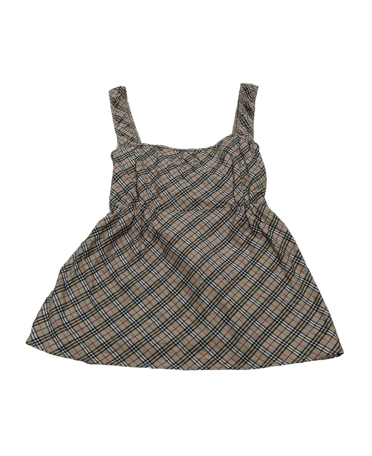 image of Burberry Nova Check Tank Top in Brown, Women's (Size XS)