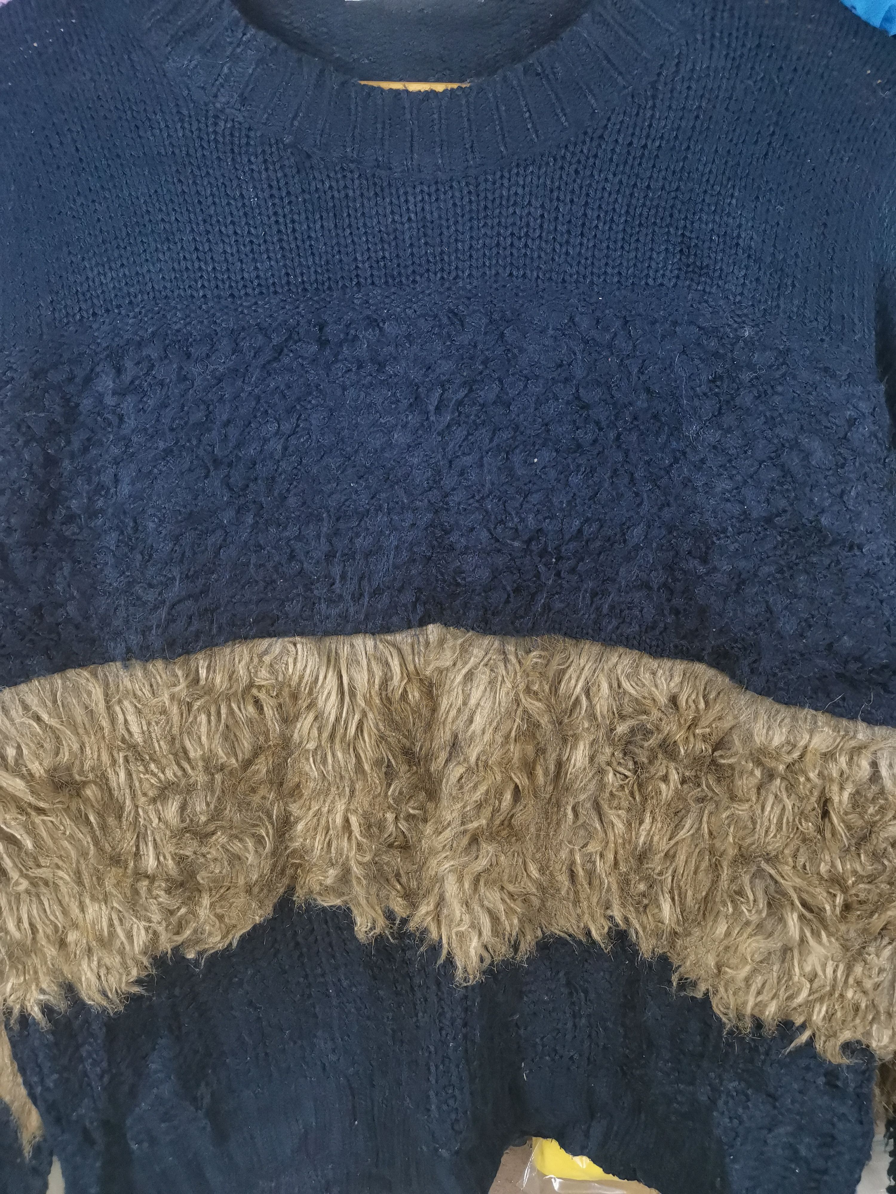 Japanese Brand Vintage Japanese Brand Furry Rate Mohair Sweatshirt Size US L / EU 52-54 / 3 - 2 Thumbnail