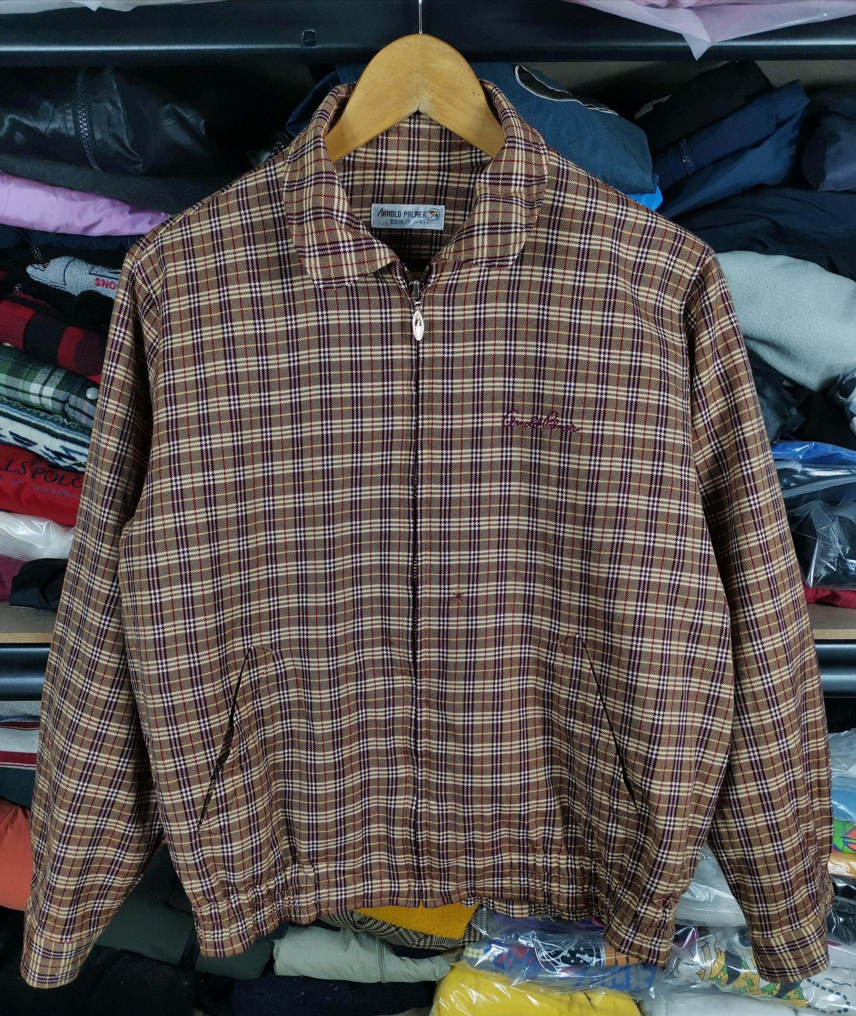 Japanese Brand Vintage Arnold Palmer Bomber Jacket Size US L / EU 52-54 / 3 - 1 Thumbnail