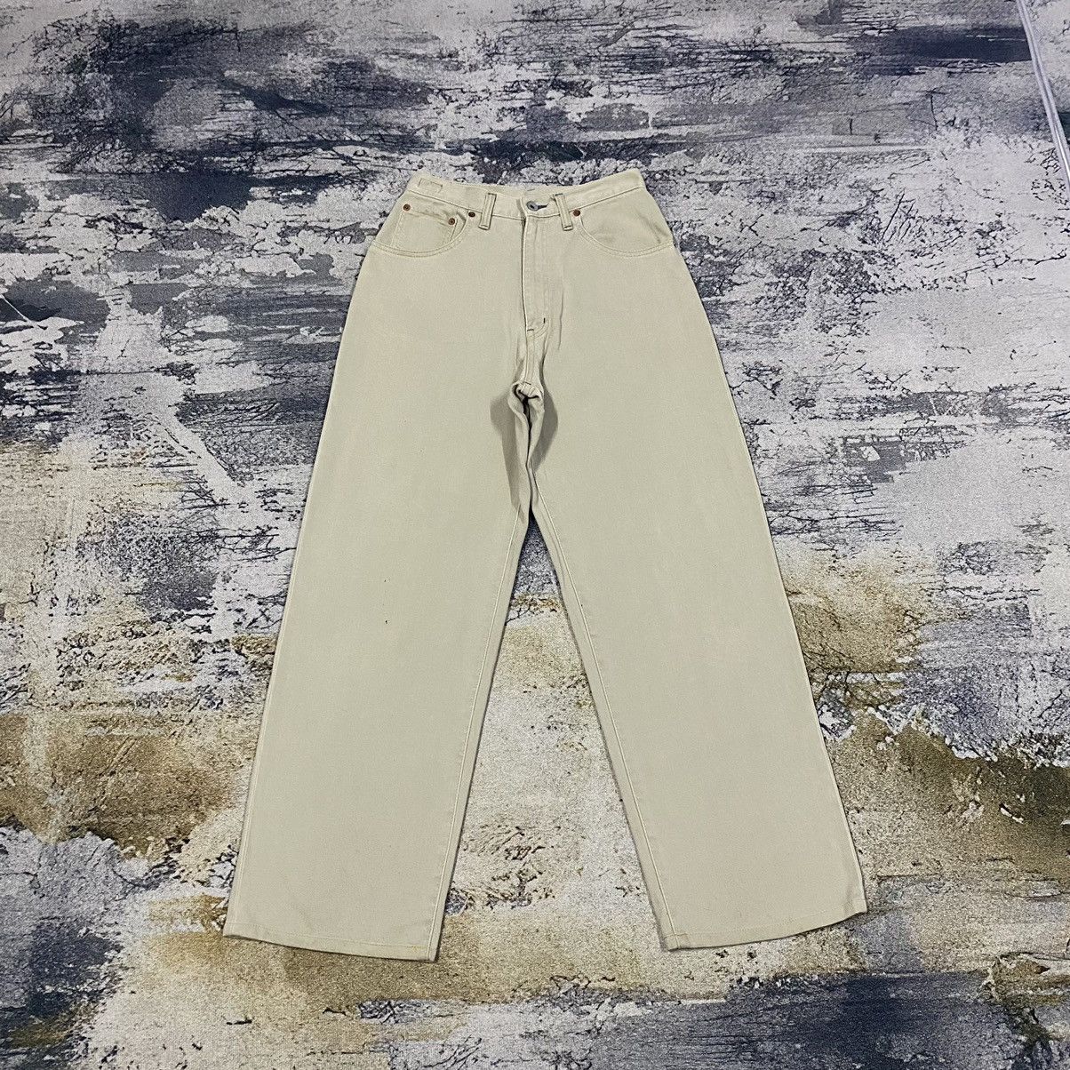 image of John Bull x Vintage Johnbull Orange Tab Workers Trousers Pants in Cream, Men's (Size 26)