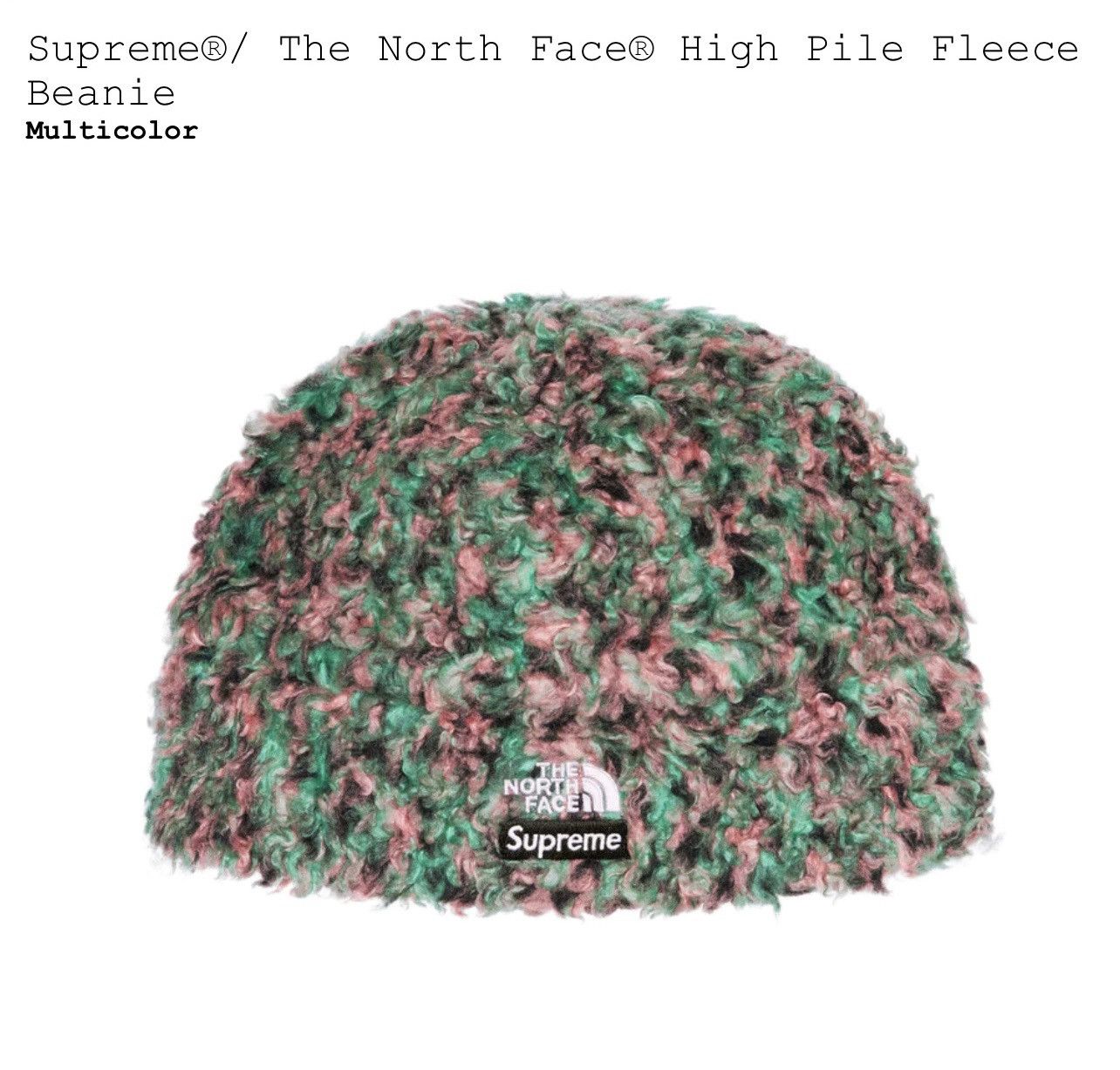 Supreme Multicolor The north face high pike fleece beanie | Grailed