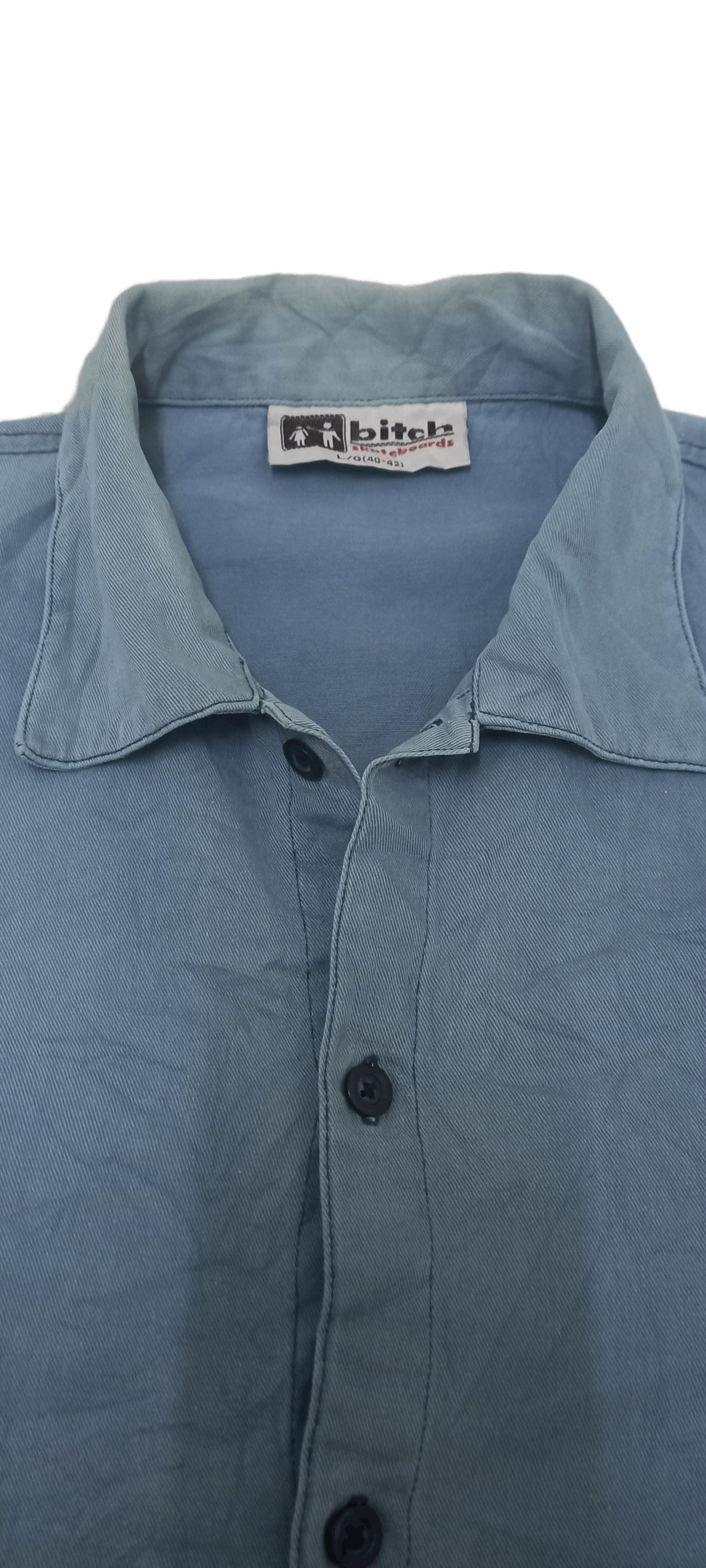 Vintage VINTAGE 90s BITCH SKATEBOARD POCKET BUTTON UP SHORT SLEEVE Size US L / EU 52-54 / 3 - 7 Thumbnail