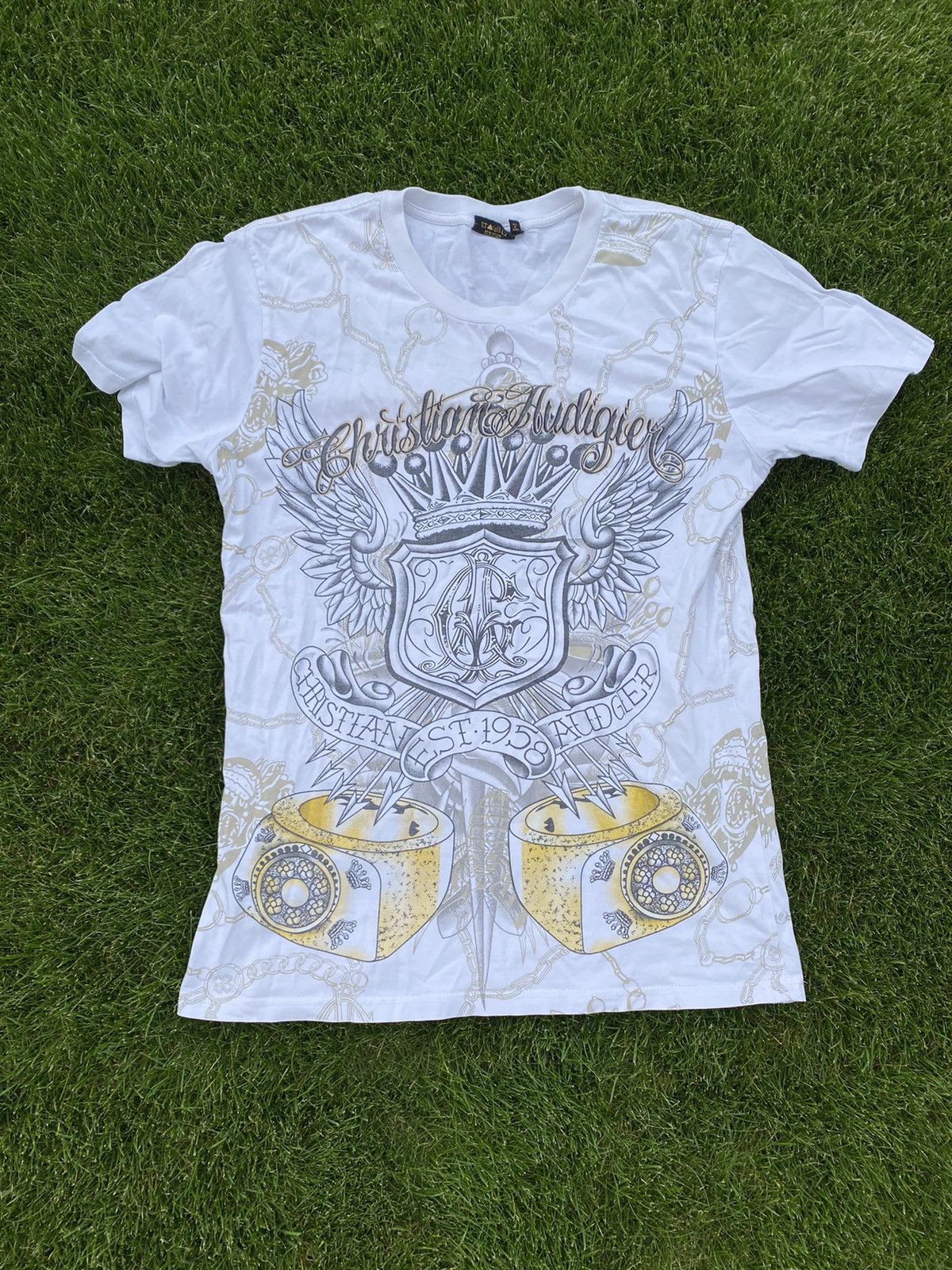 Christian Audigier Christian Audiger skull drip tshirt Size US L / EU 52-54 / 3 - 2 Thumbnail