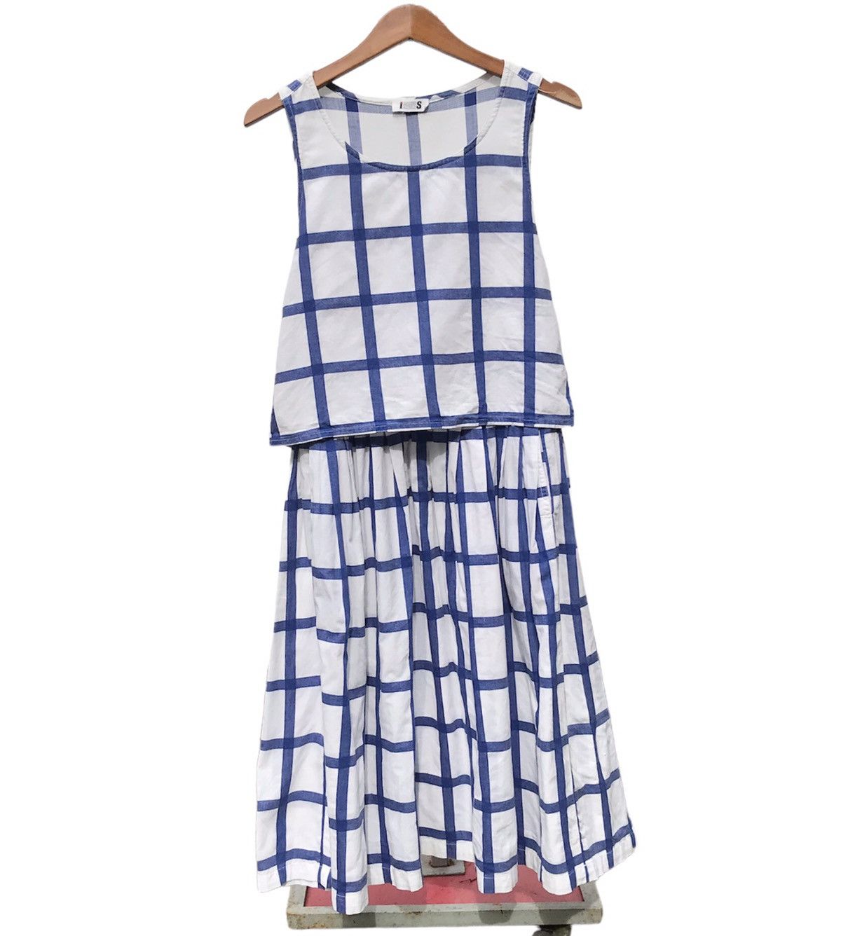 Issey Miyake × Japanese Brand Issey Miyake Grip Windowpane Dress Women Issey Miyake Size S / US 4 / IT 40 - 3 Thumbnail