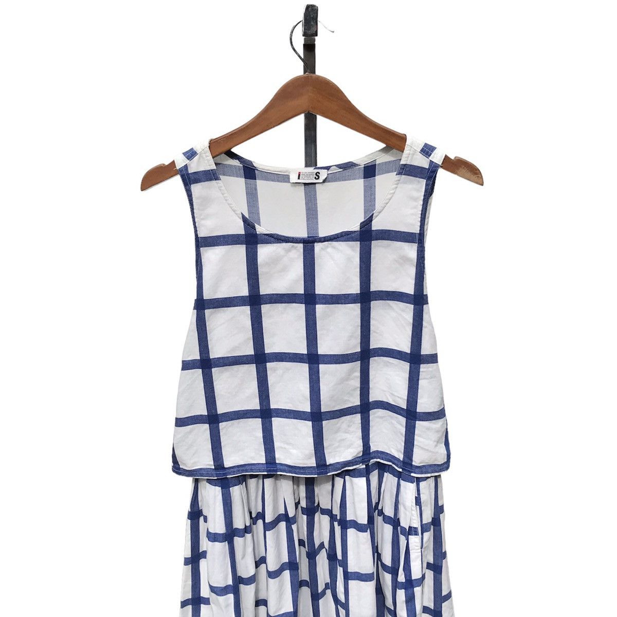 Issey Miyake × Japanese Brand Issey Miyake Grip Windowpane Dress Women Issey Miyake Size S / US 4 / IT 40 - 1 Thumbnail